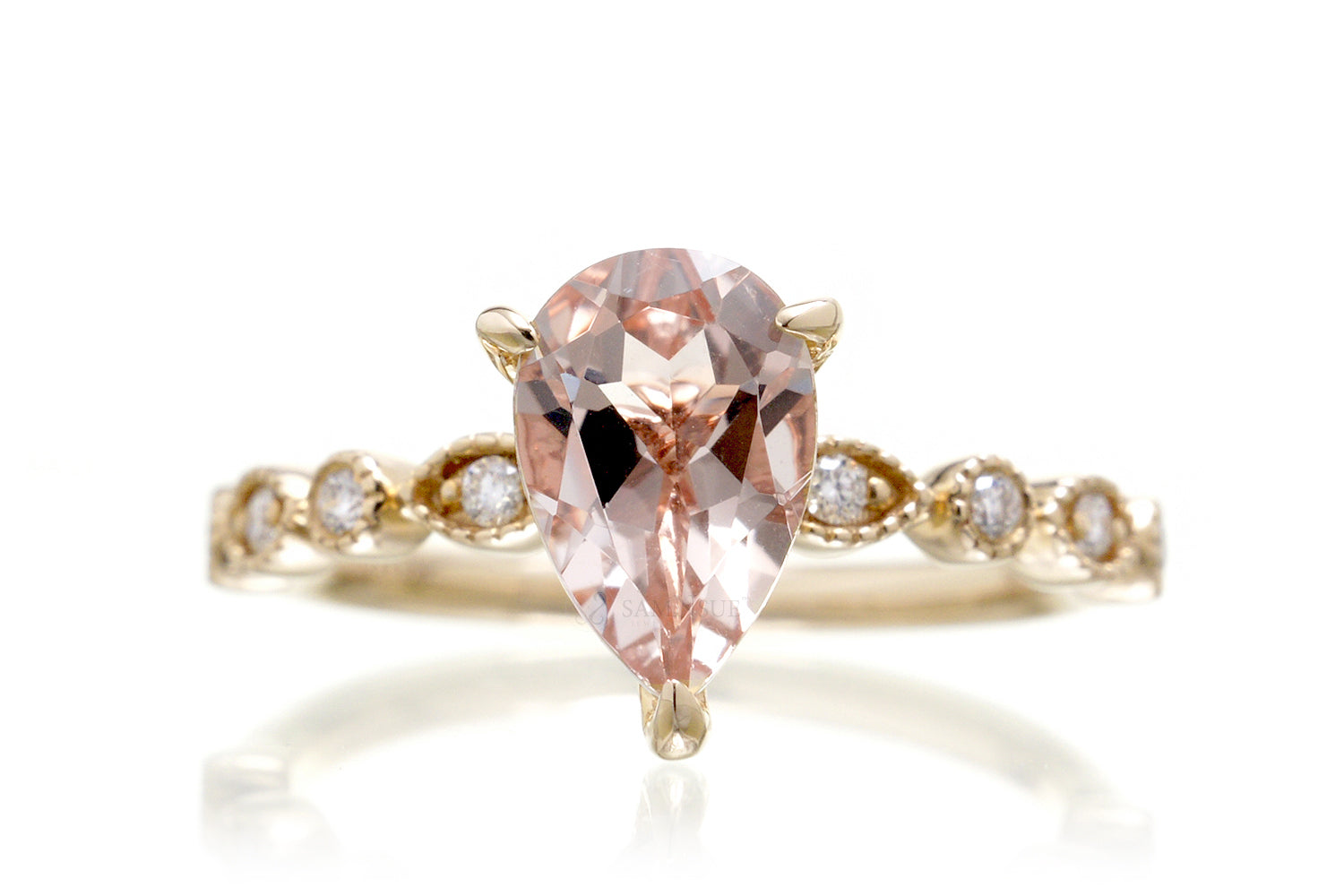 The Ivy Pear Morganite Ring