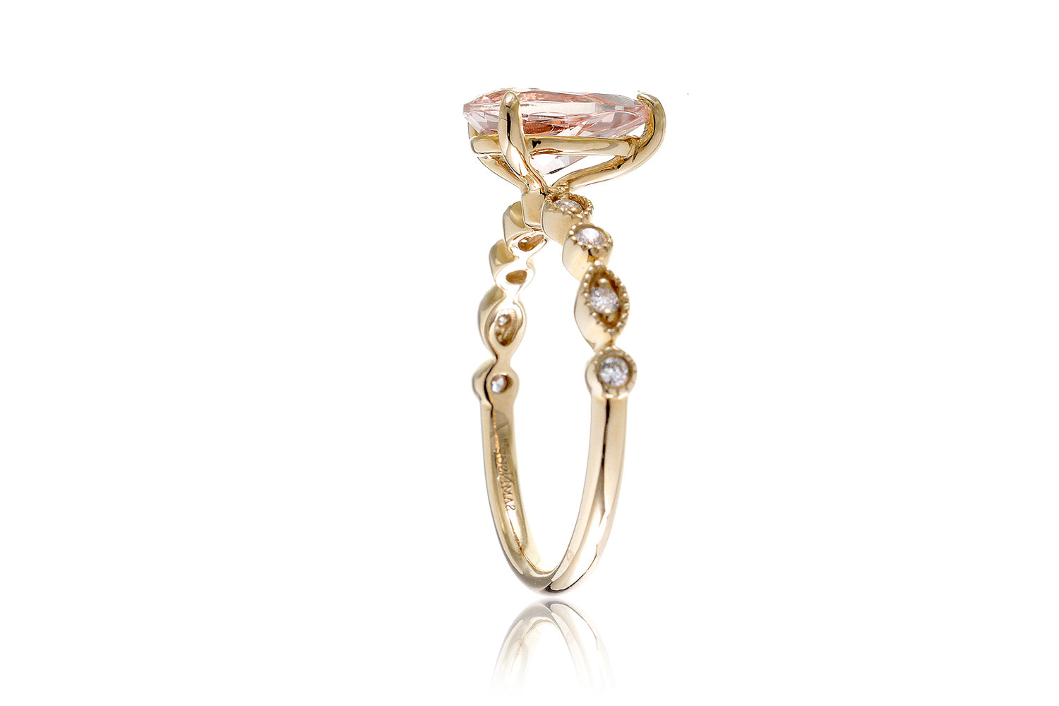 The Ivy Pear Morganite Ring