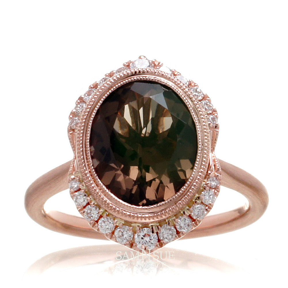 The Simone Oval Smokey Topaz (10x8)