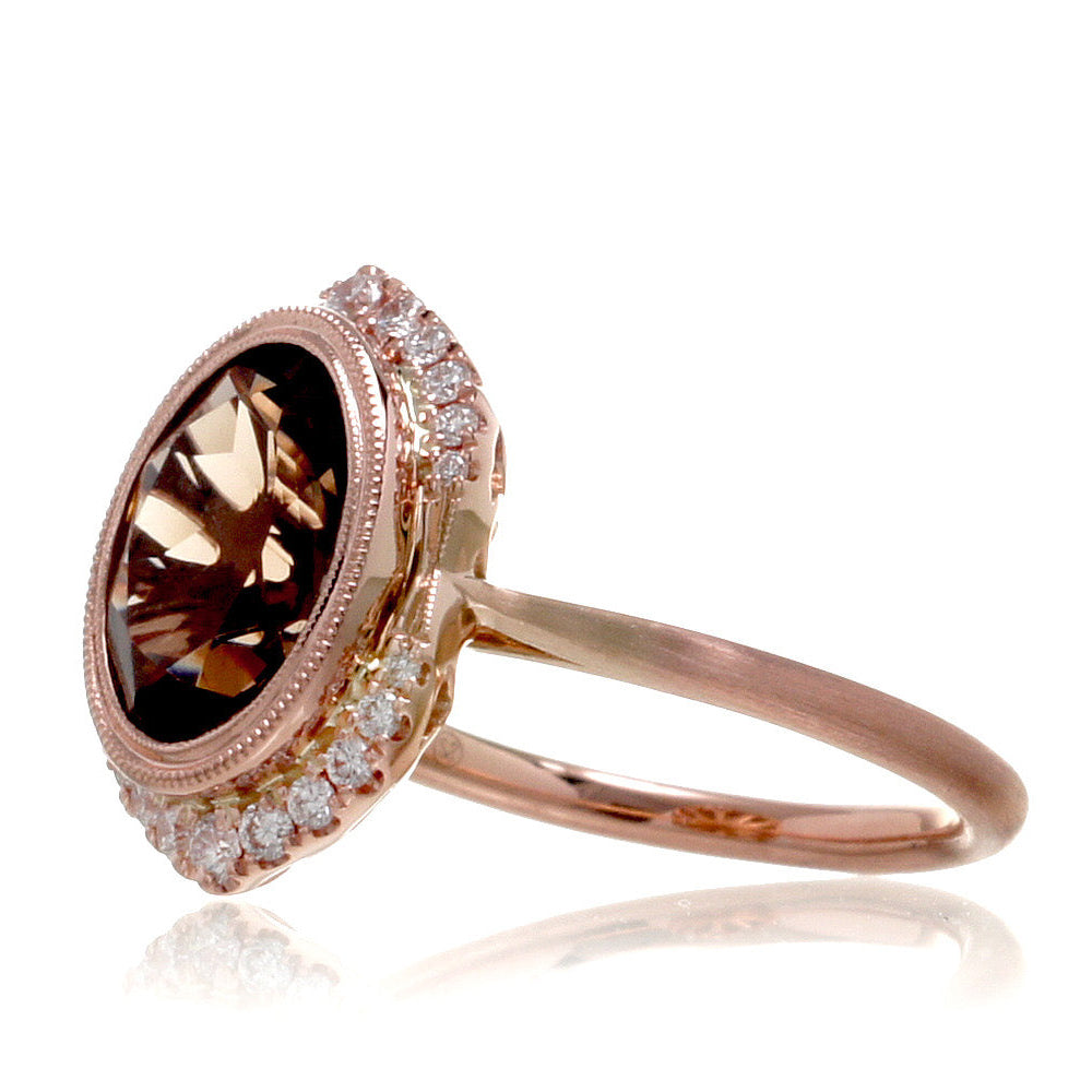 The Simone Oval Smokey Topaz (10x8)