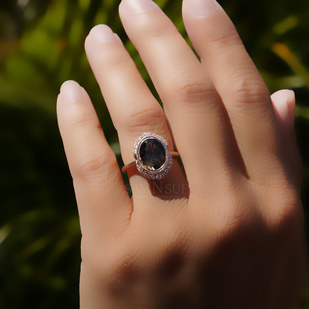 The Simone Oval Smokey Topaz (10x8)