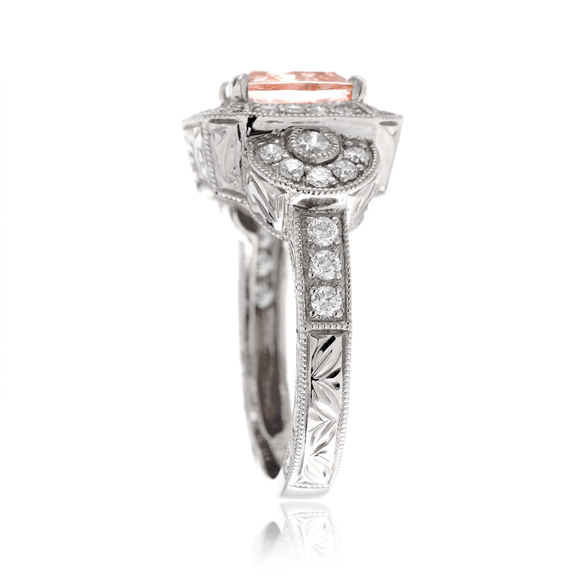 The Louise Cushion Cut Morganite Ring