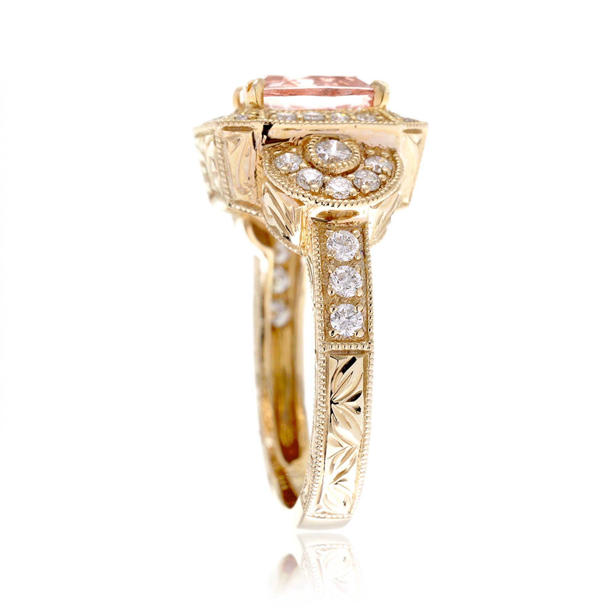 The Louise Cushion Cut Morganite Ring