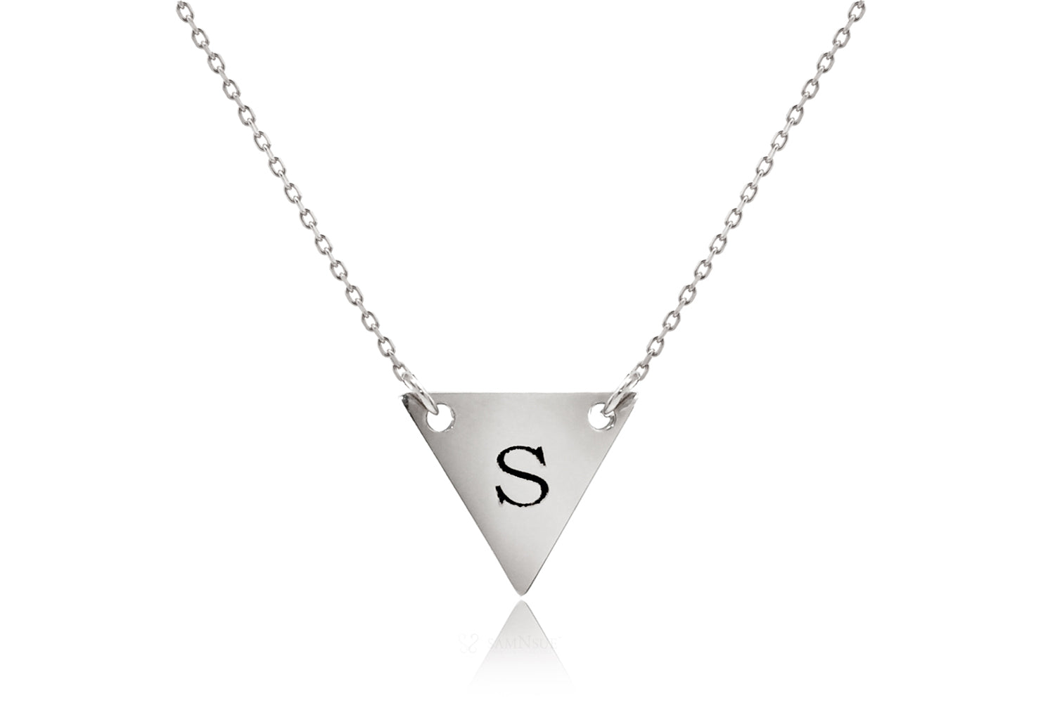 Triangle Initial Necklace