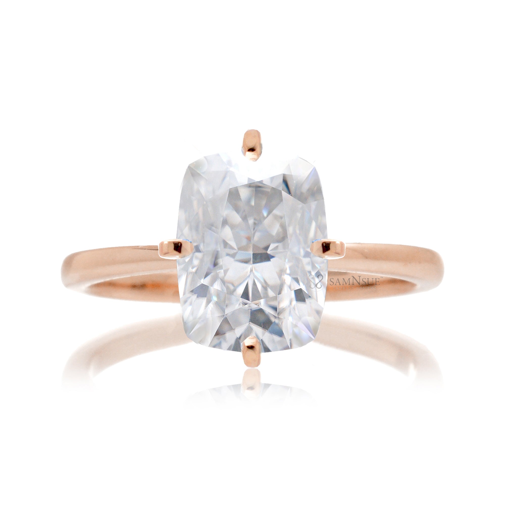 The Adeline Cushion Moissanite Ring