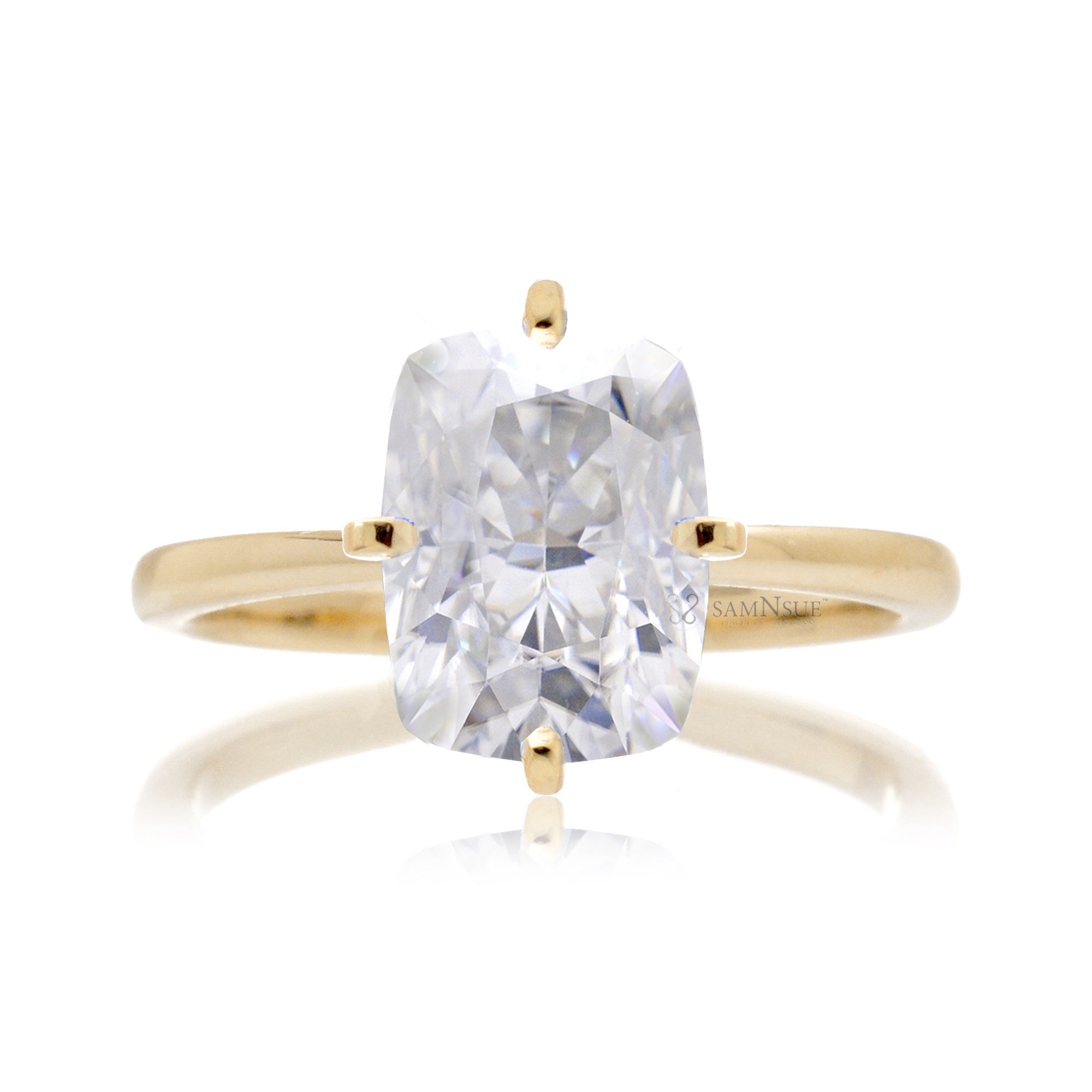 The Adeline Cushion Moissanite