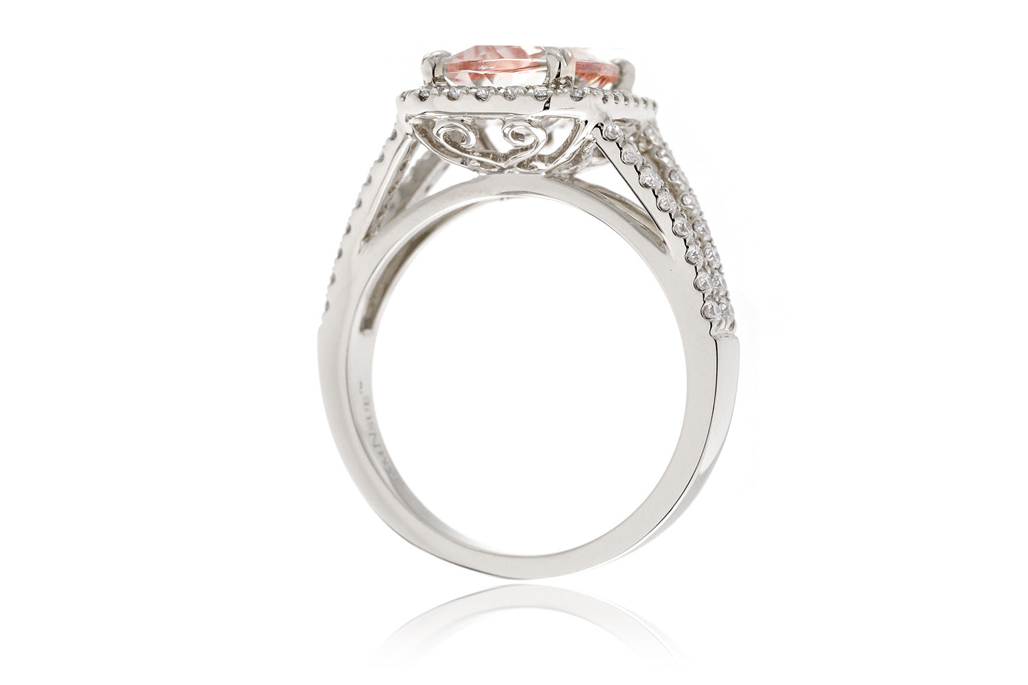 The Signature Split Band Cushion Morganite Ring