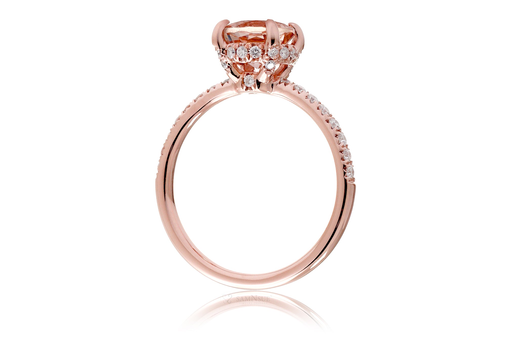 The Drenched Solitaire Round Morganite