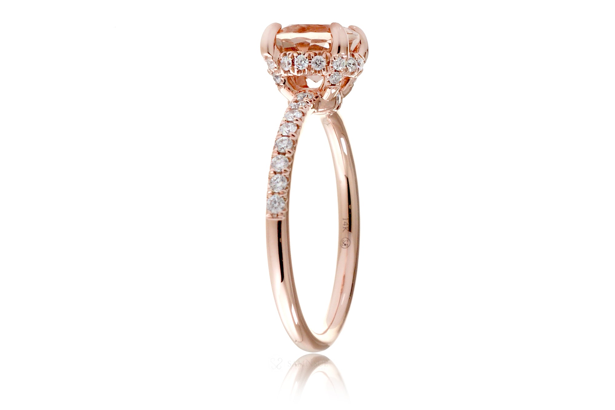 The Drenched Solitaire Round Morganite