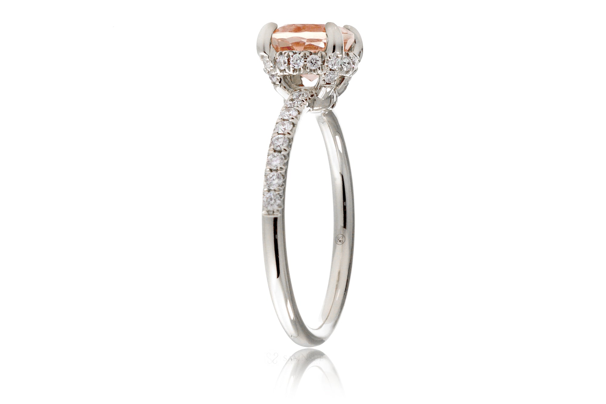 The Drenched Solitaire Round Morganite