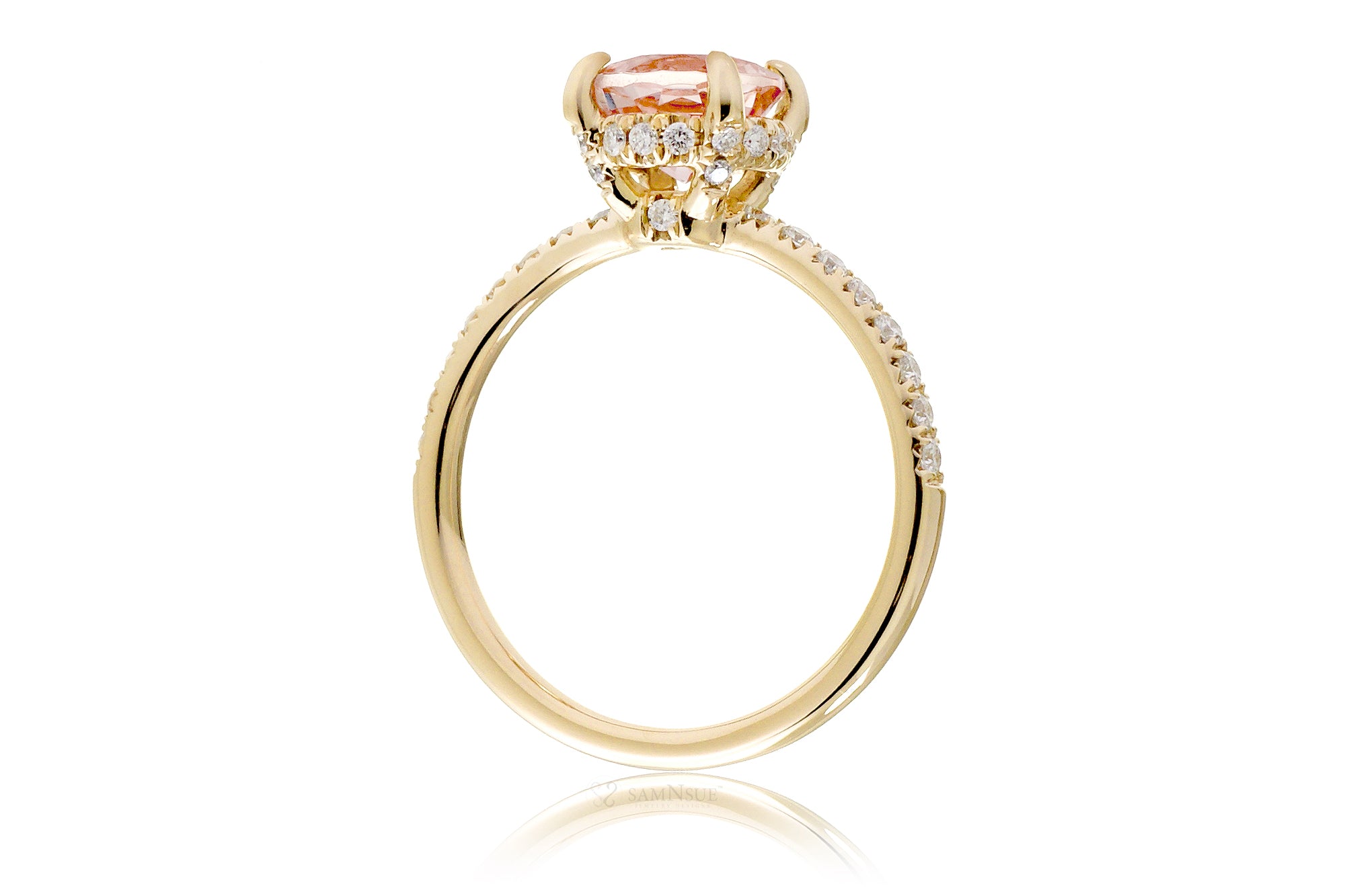 The Drenched Solitaire Round Morganite