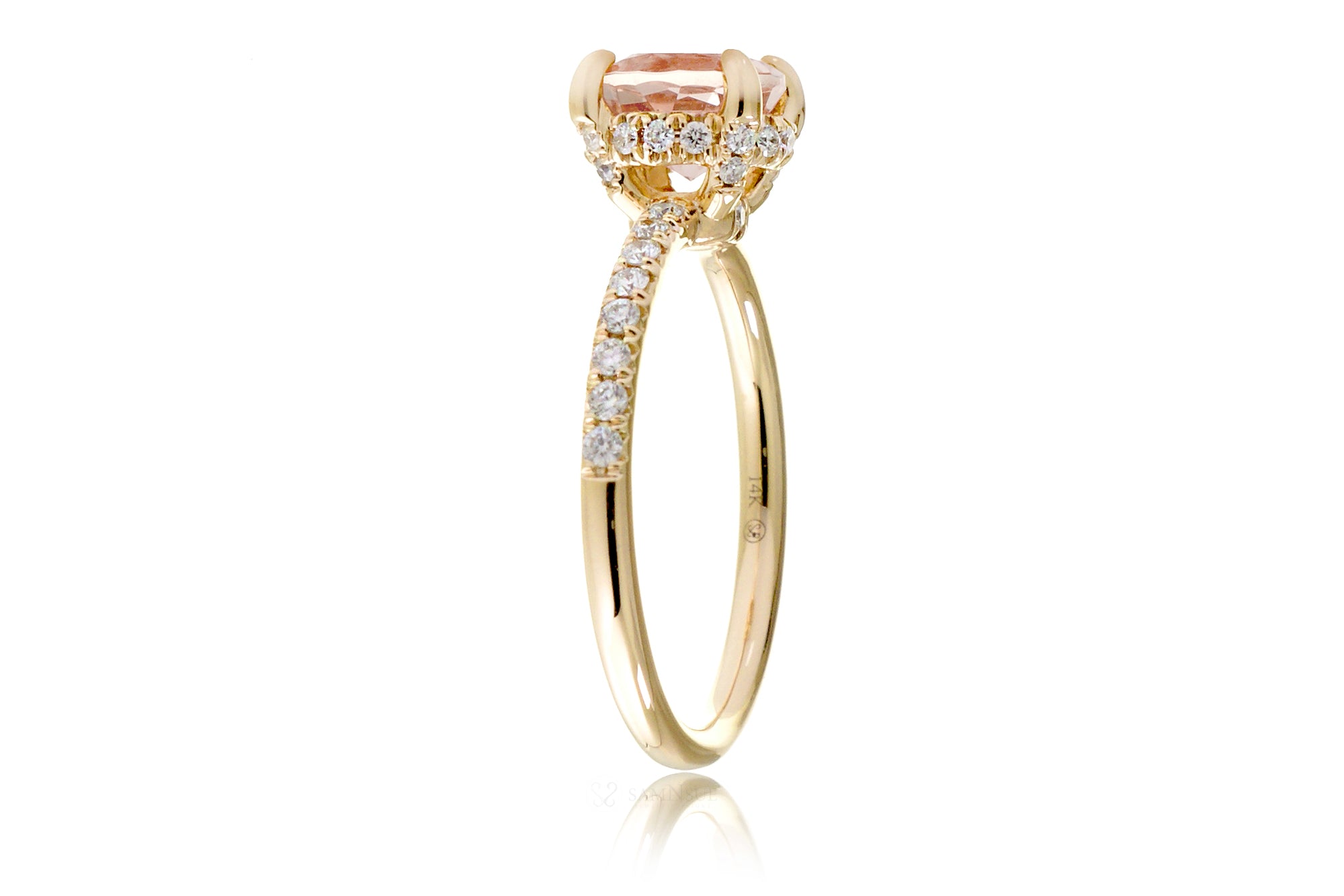 The Drenched Solitaire Round Morganite