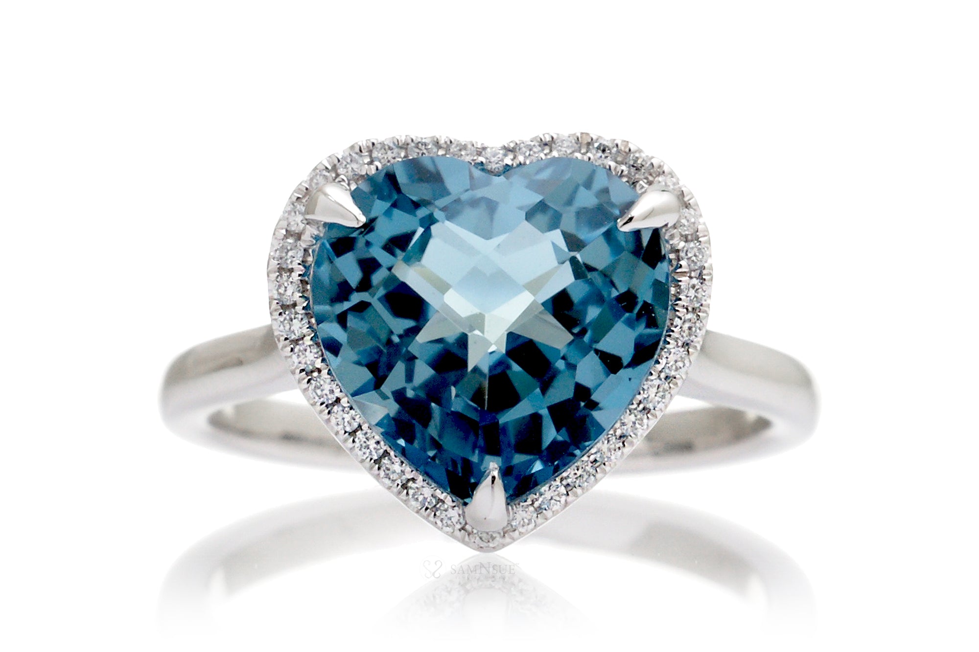 The Ophelia Heart London Blue Topaz