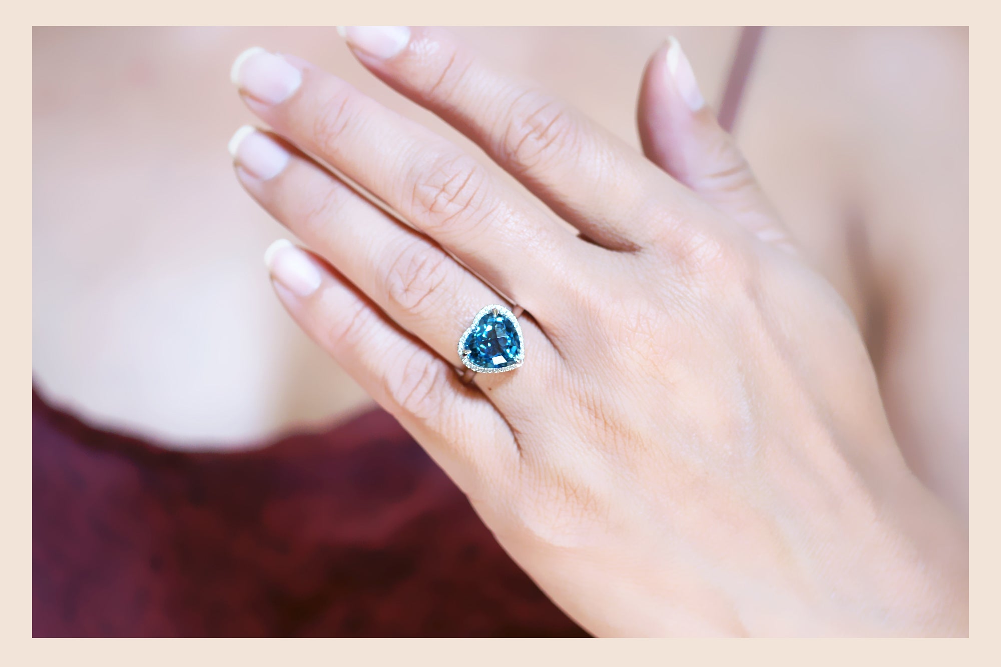 The Ophelia Heart London Blue Topaz