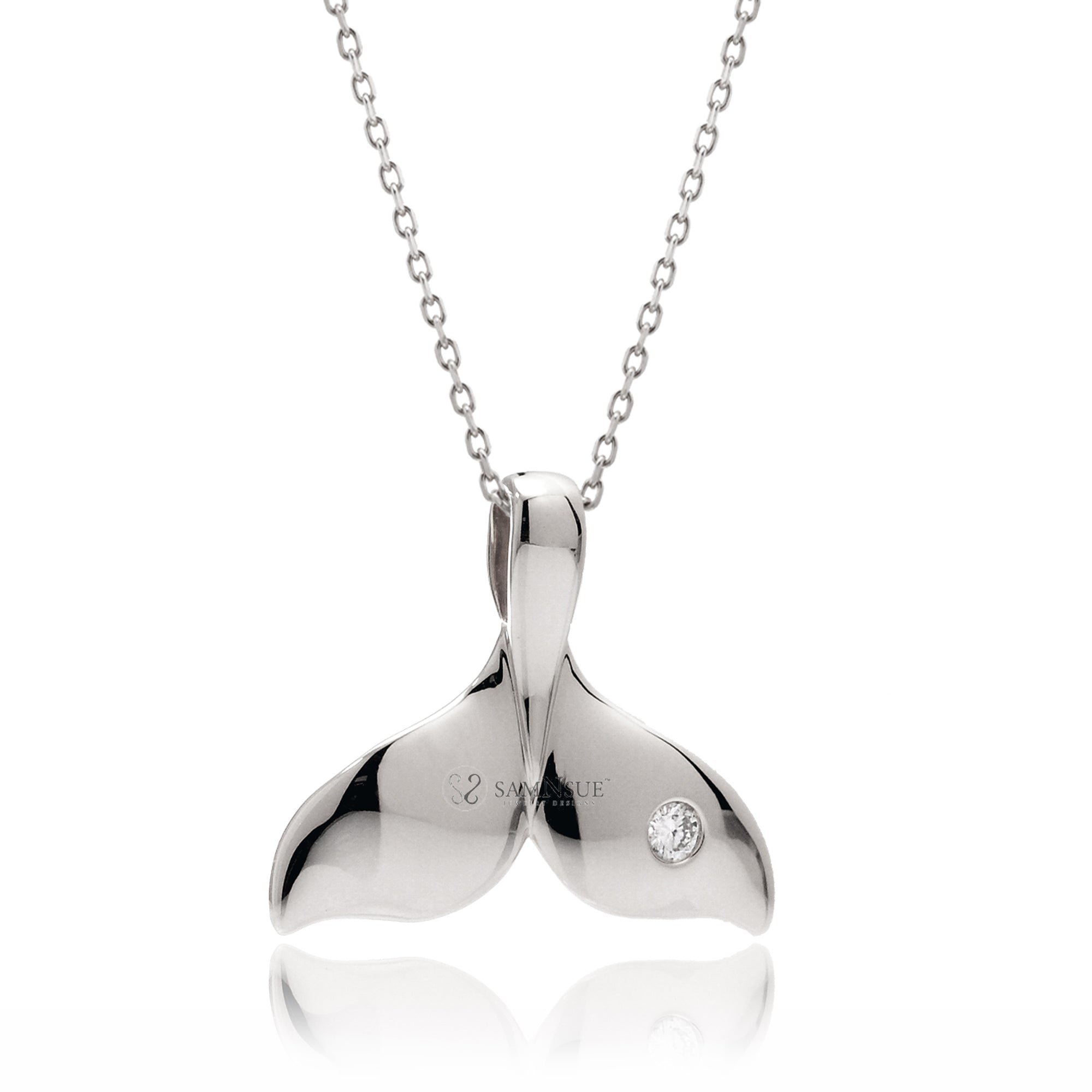 The Diamond Whale Tale Pendant