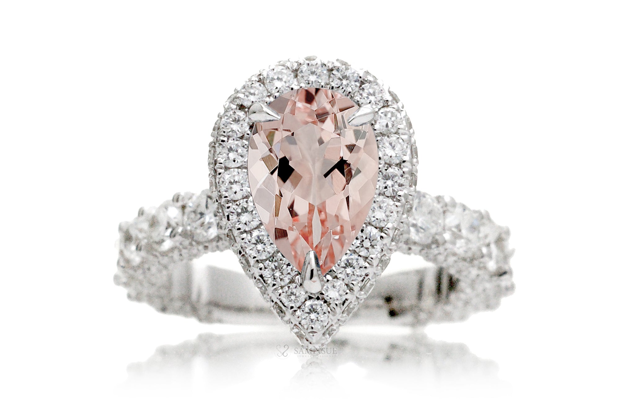 The Florence Pear Morganite Ring