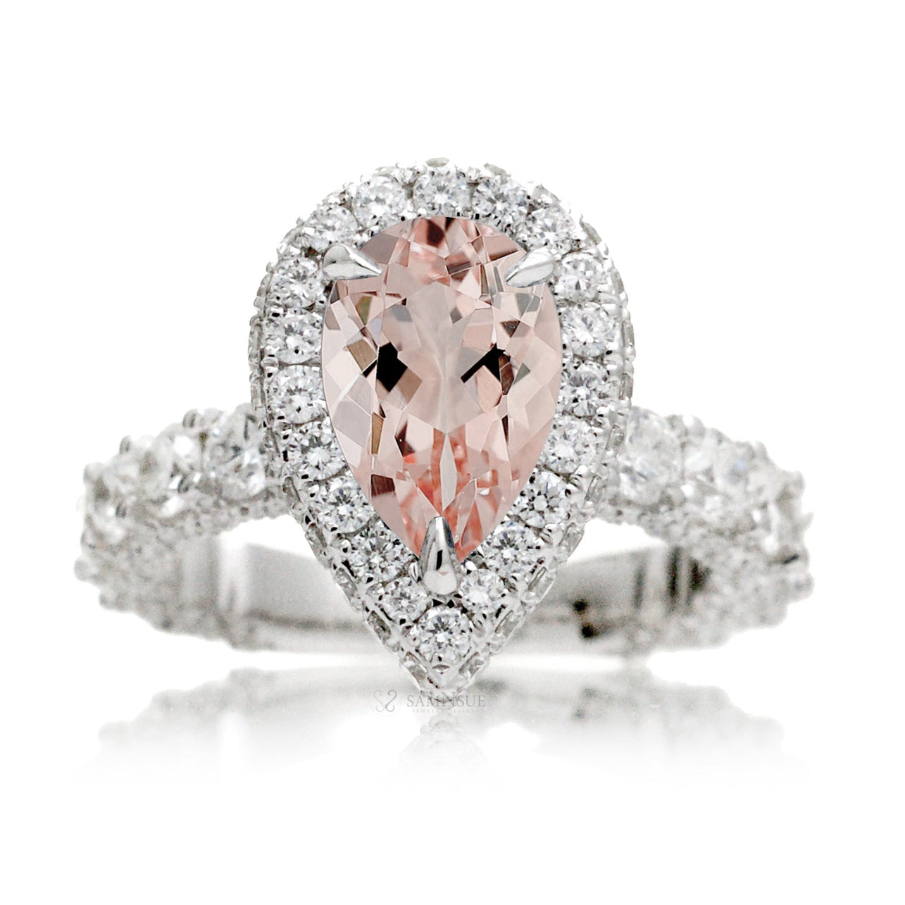 The Florence Pear Morganite Ring