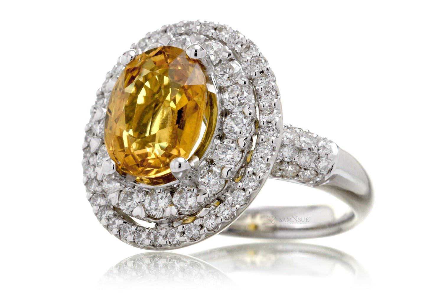 The Dottie Oval Yellow Sapphire Ring (4.65 ct tw.)