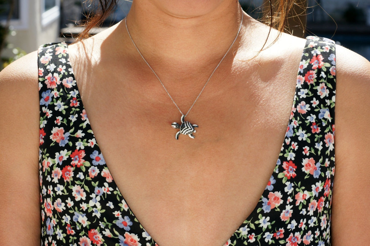 The Chevron Turtle Pendant