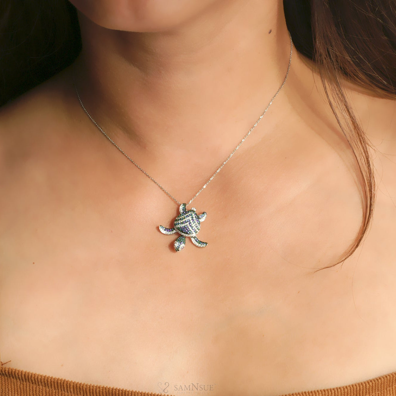 The Chevron Turtle Pendant