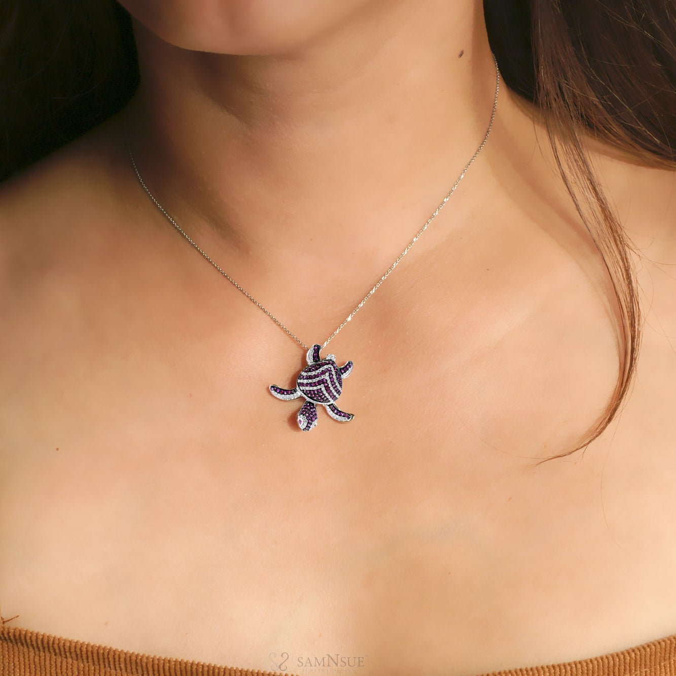 The Chevron Turtle Pendant