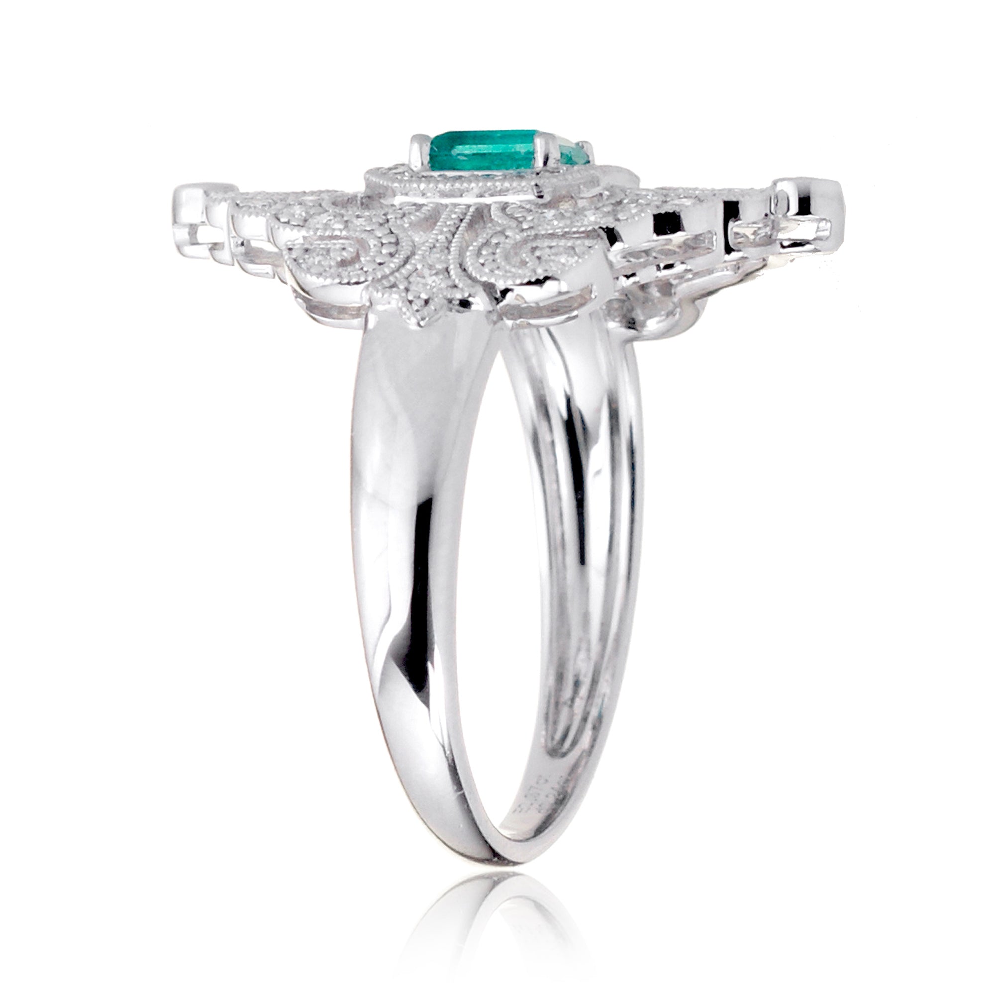 The Renée Art Deco Emerald Ring