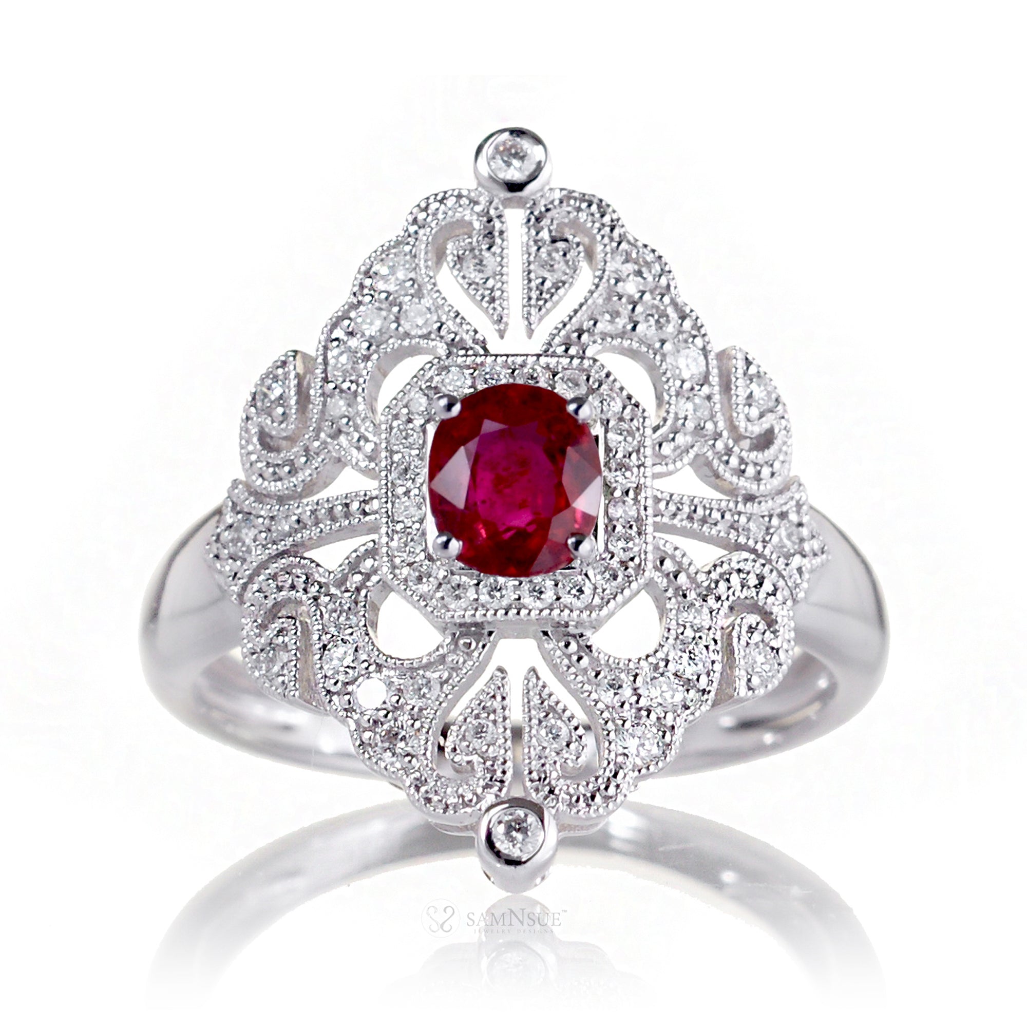 The Renée Art Deco Ruby Ring