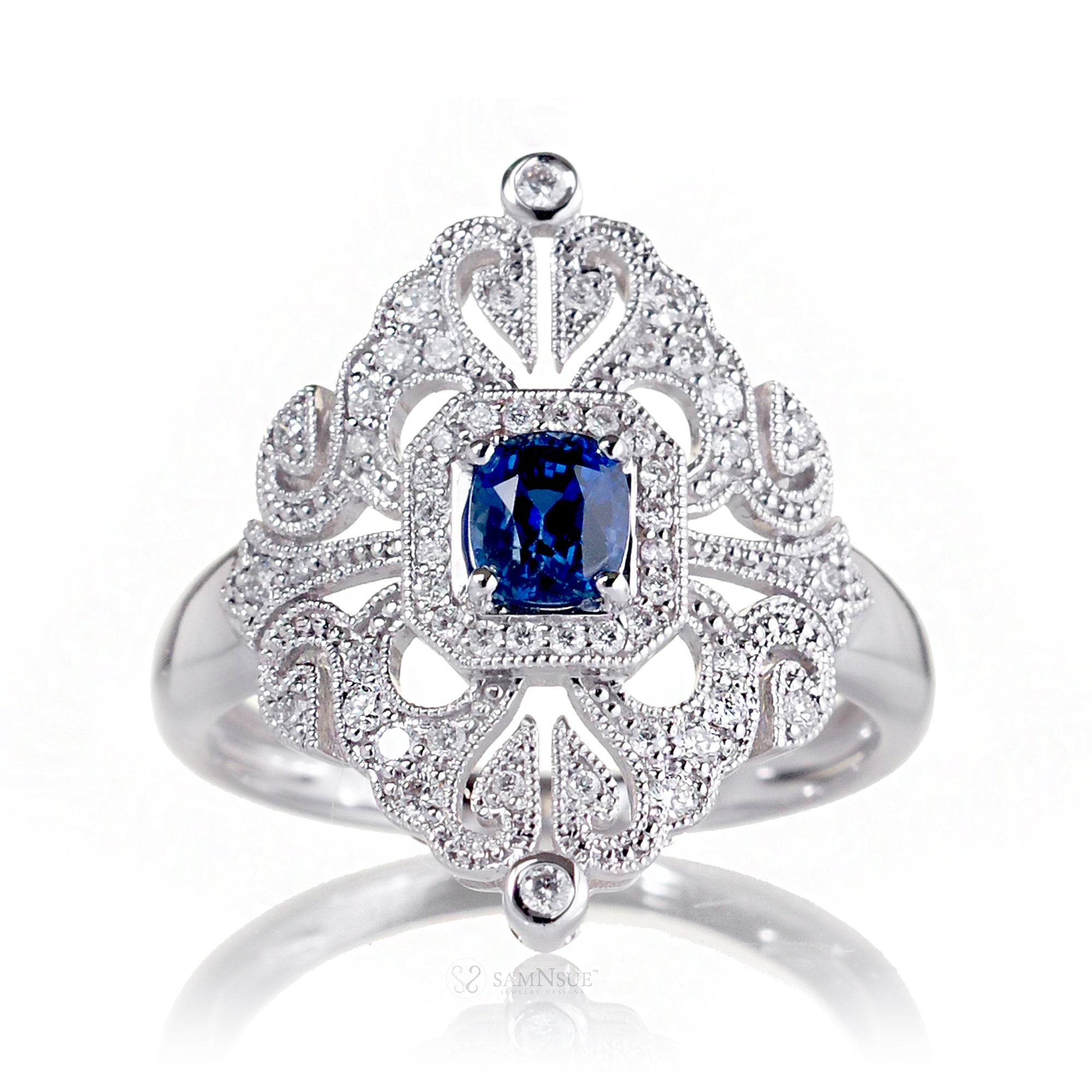 The Renée Art Deco Sapphire Ring