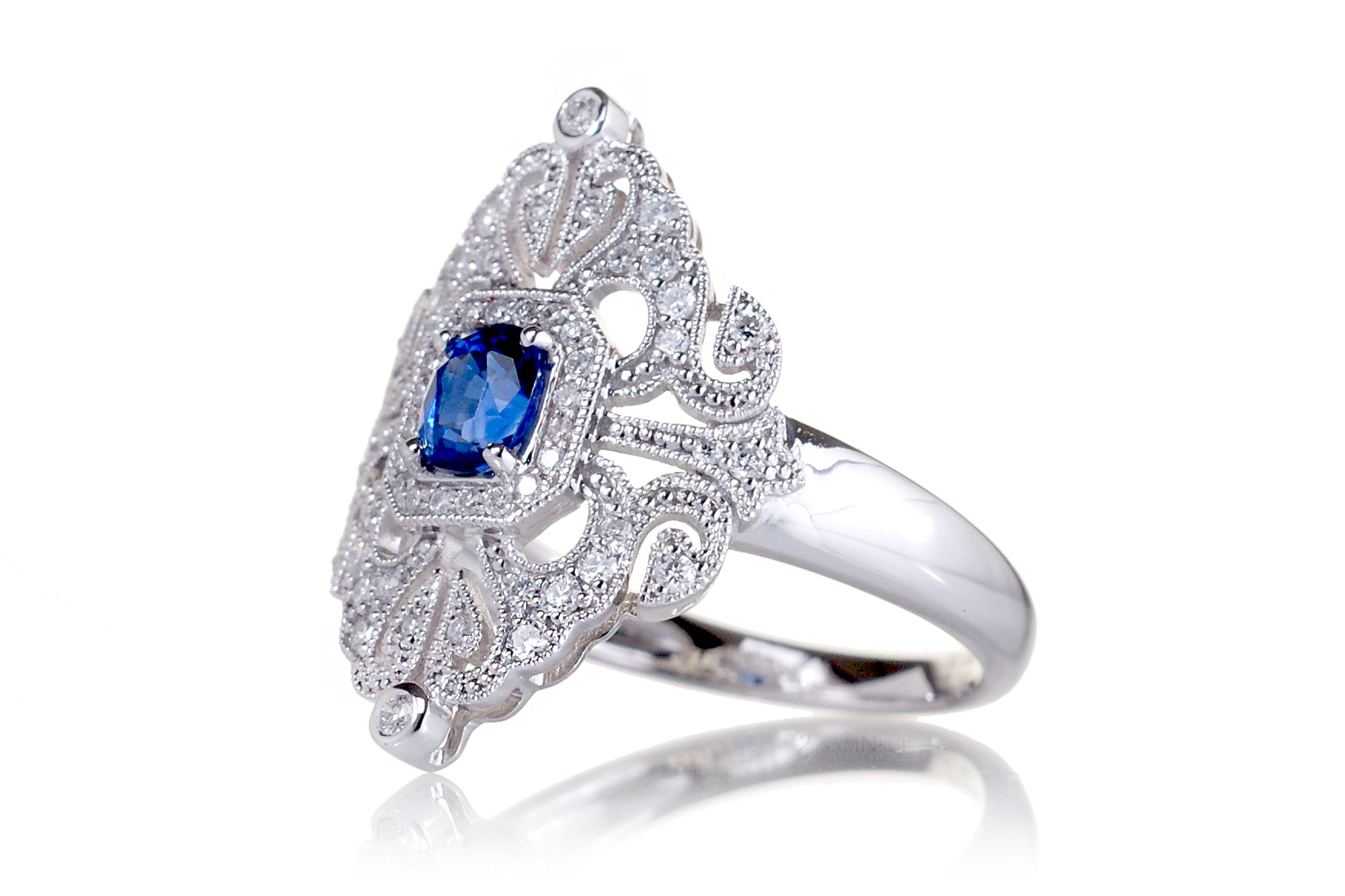 The Renée Art Deco Sapphire Ring