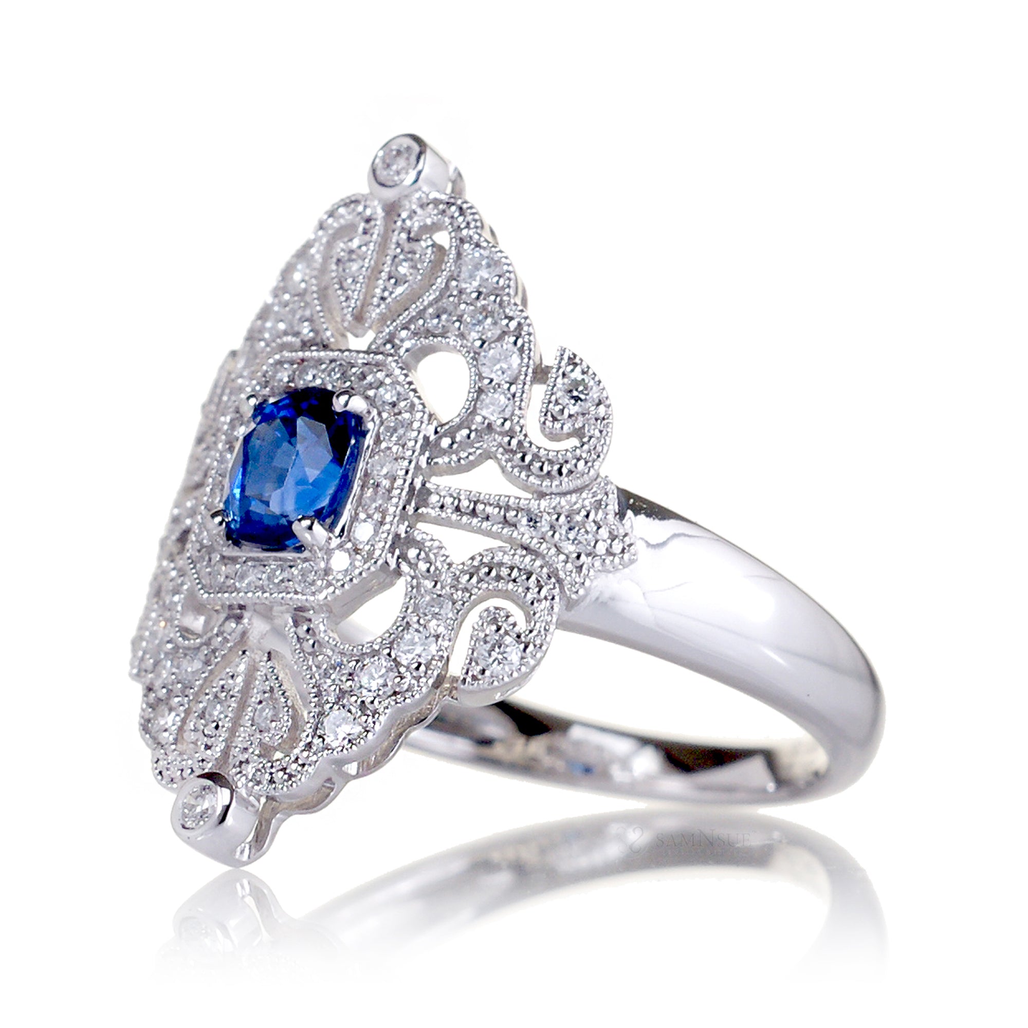 The Renée Art Deco Sapphire Ring