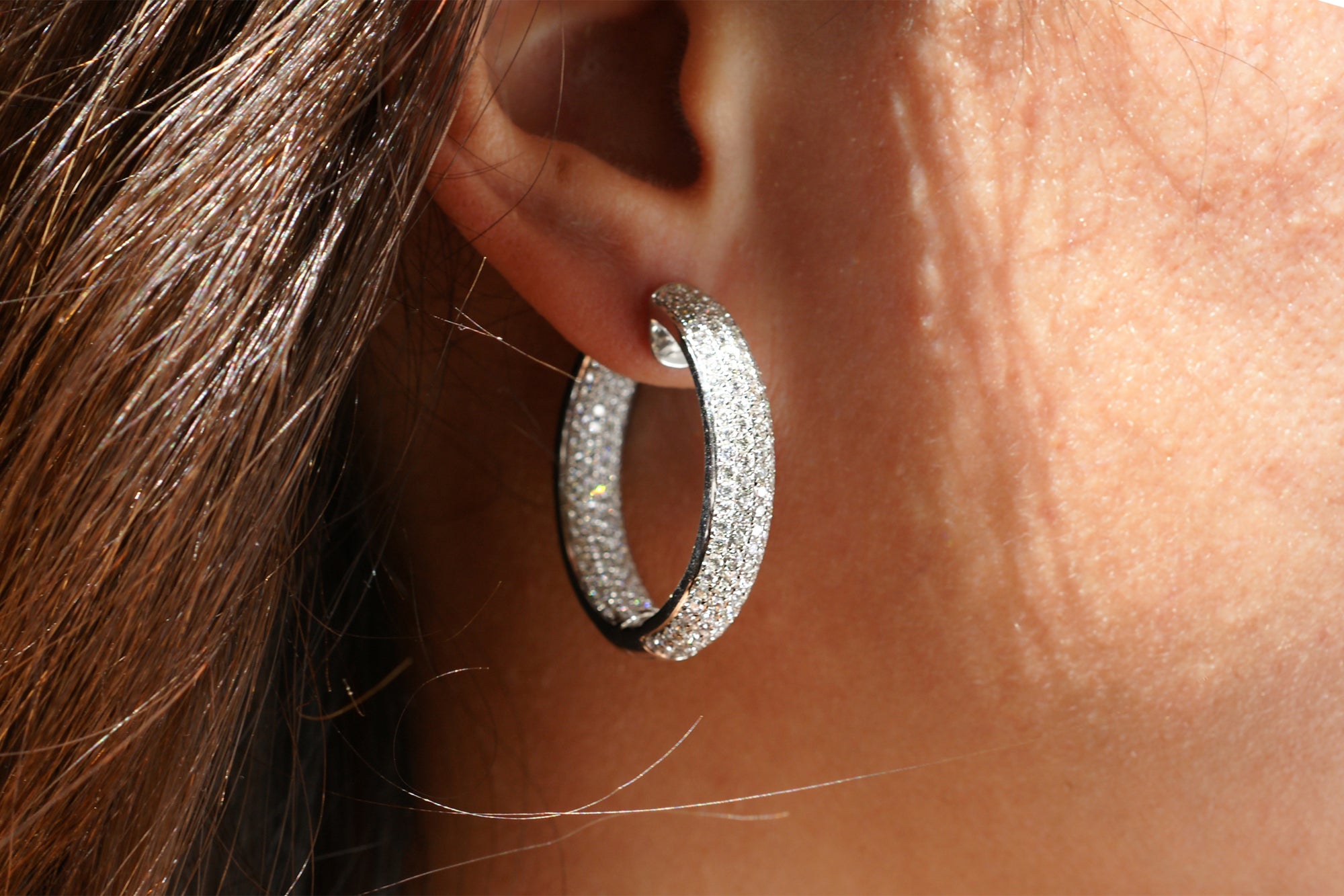 Inside Out Pavé Diamond Hoop Earrings (3.70 ct tw.)