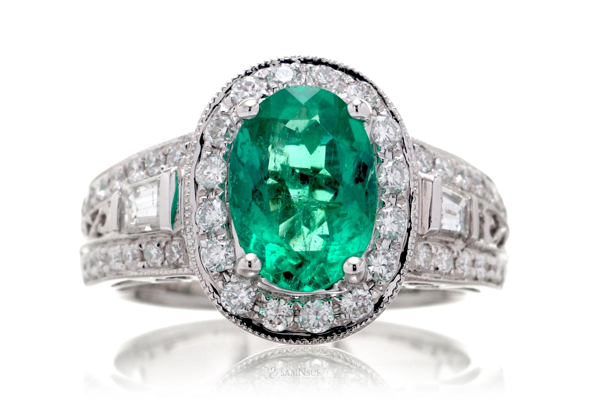 The Janell Oval Green Emerald Ring (2.27 ct. tw.)