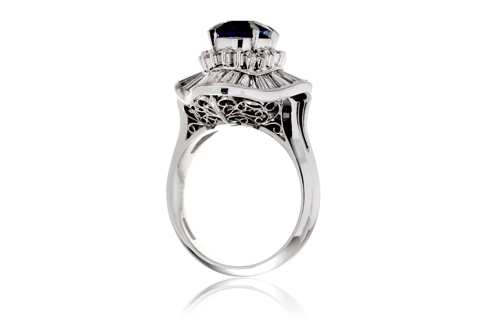 The Emersyn Oval Sapphire Platinum Ring (3.48ct. tw.)