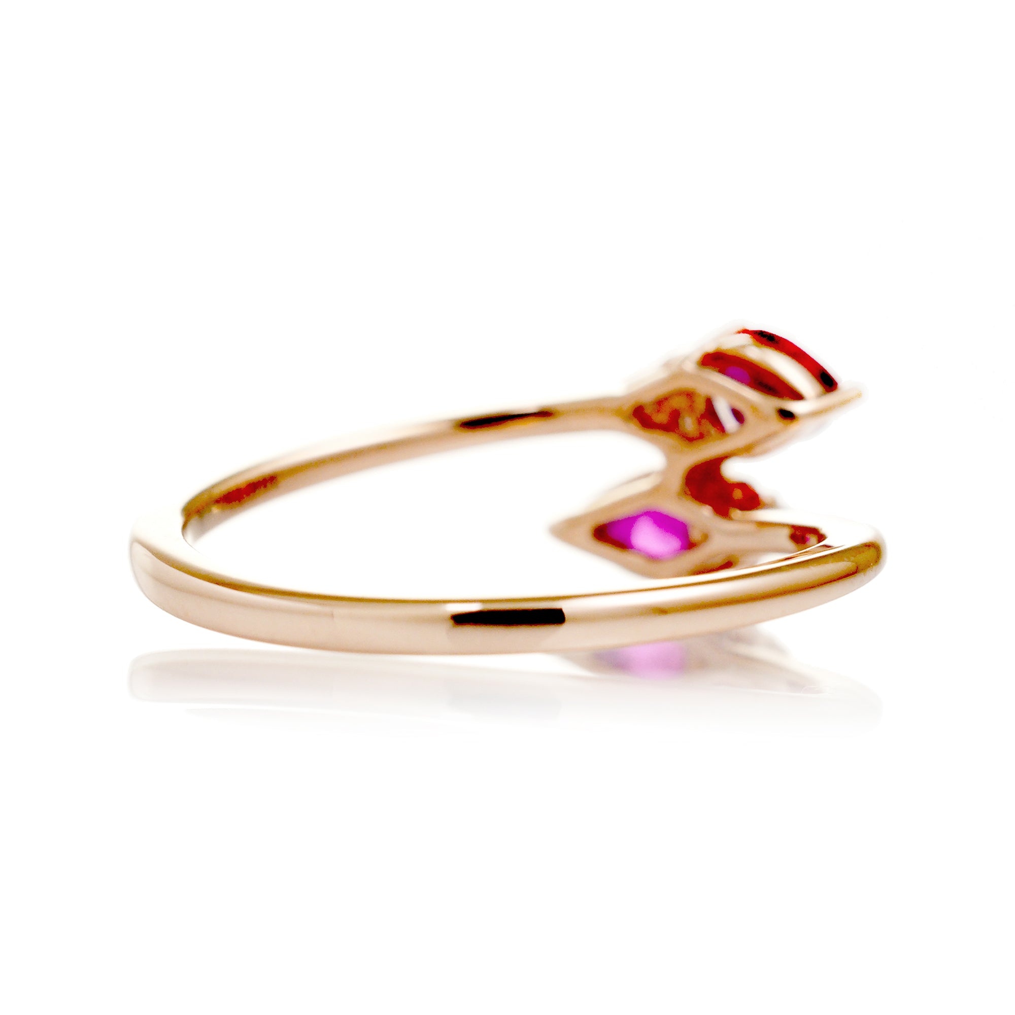The Bypass Pear Ruby & Diamond Ring
