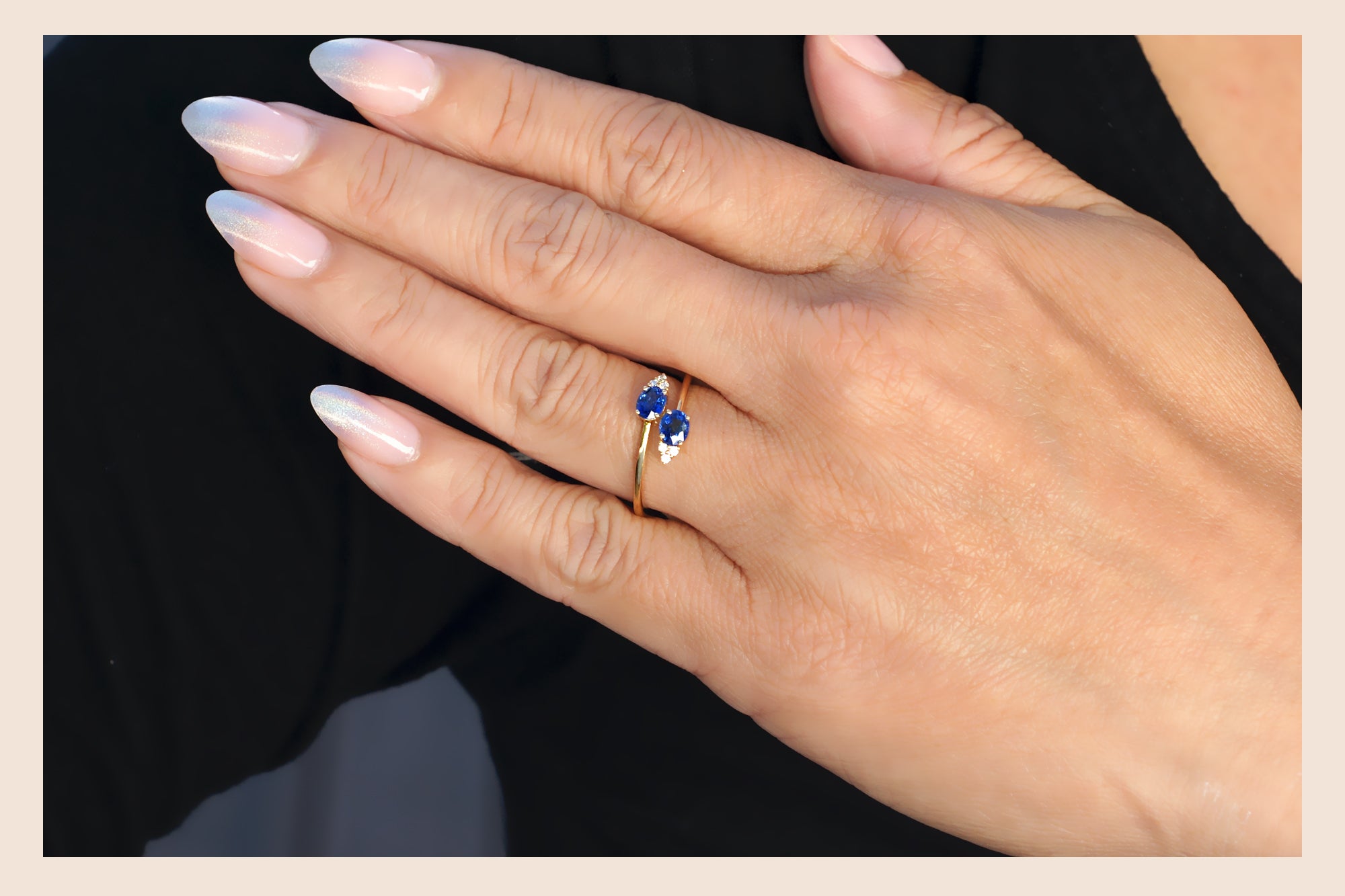 The Bypass Oval Sapphire And Diamond Ring