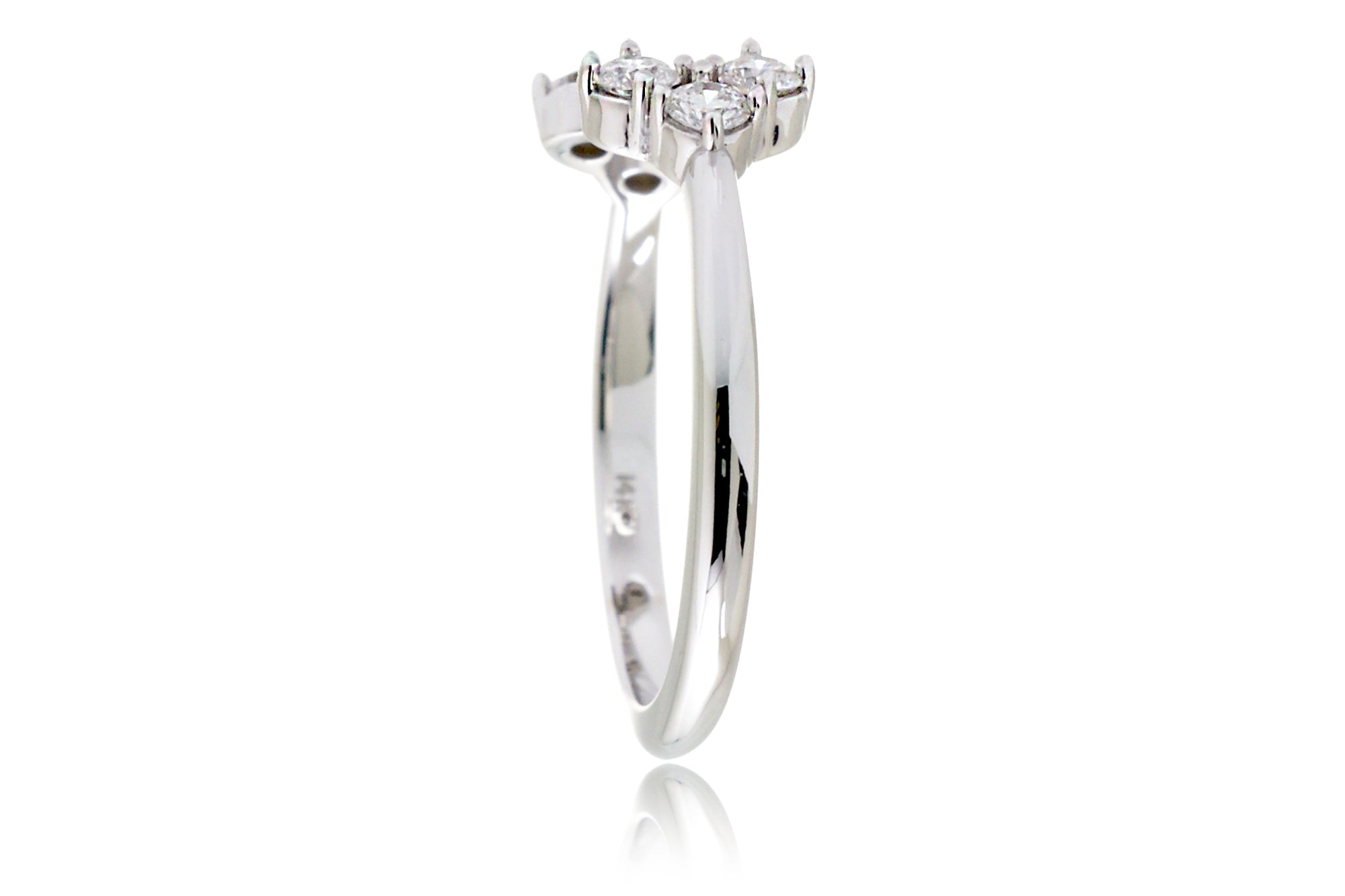 The Open Shank Diamond Heart Band