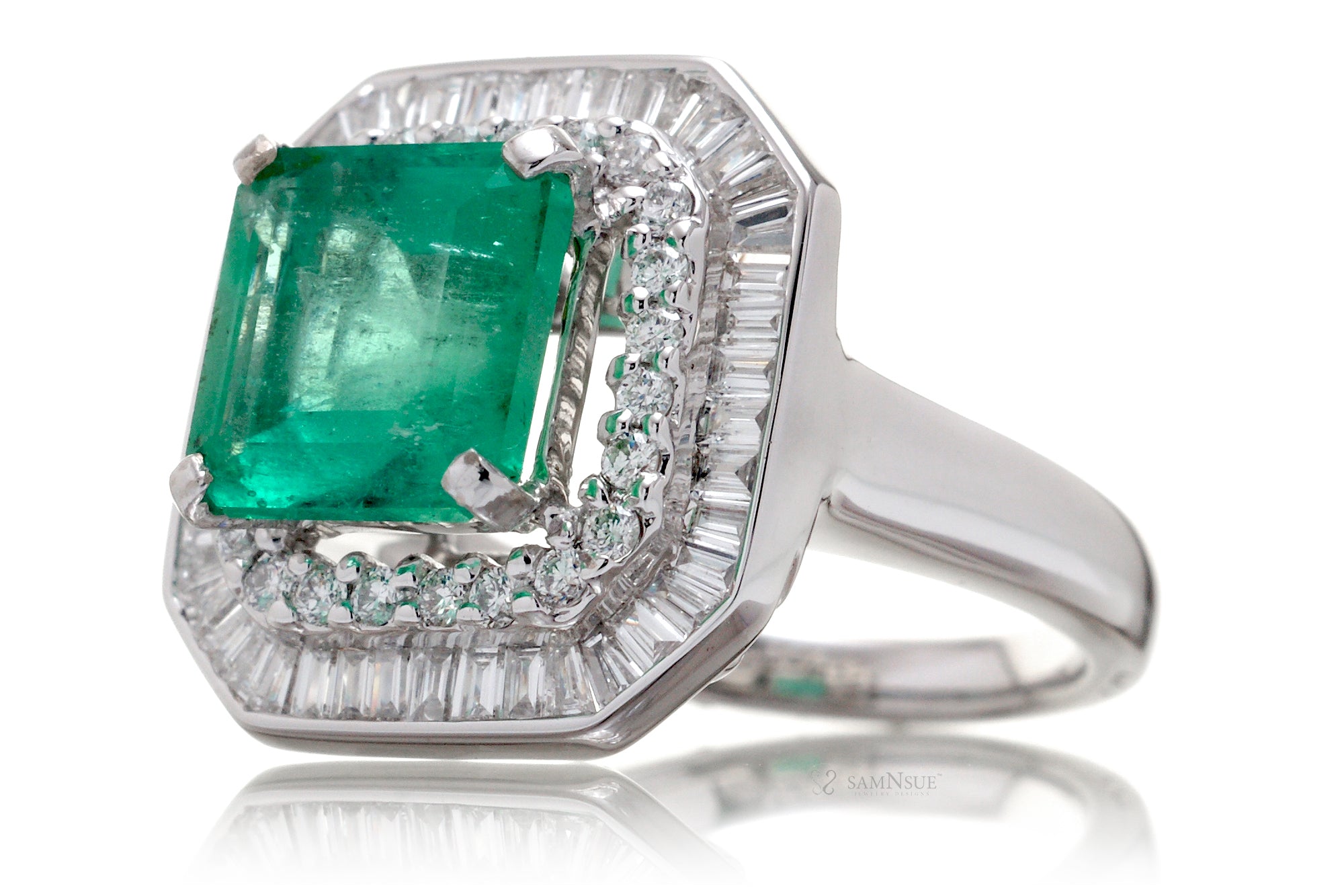 The Emersyn Step Cut Emerald Ring (3.70 ct tw.)