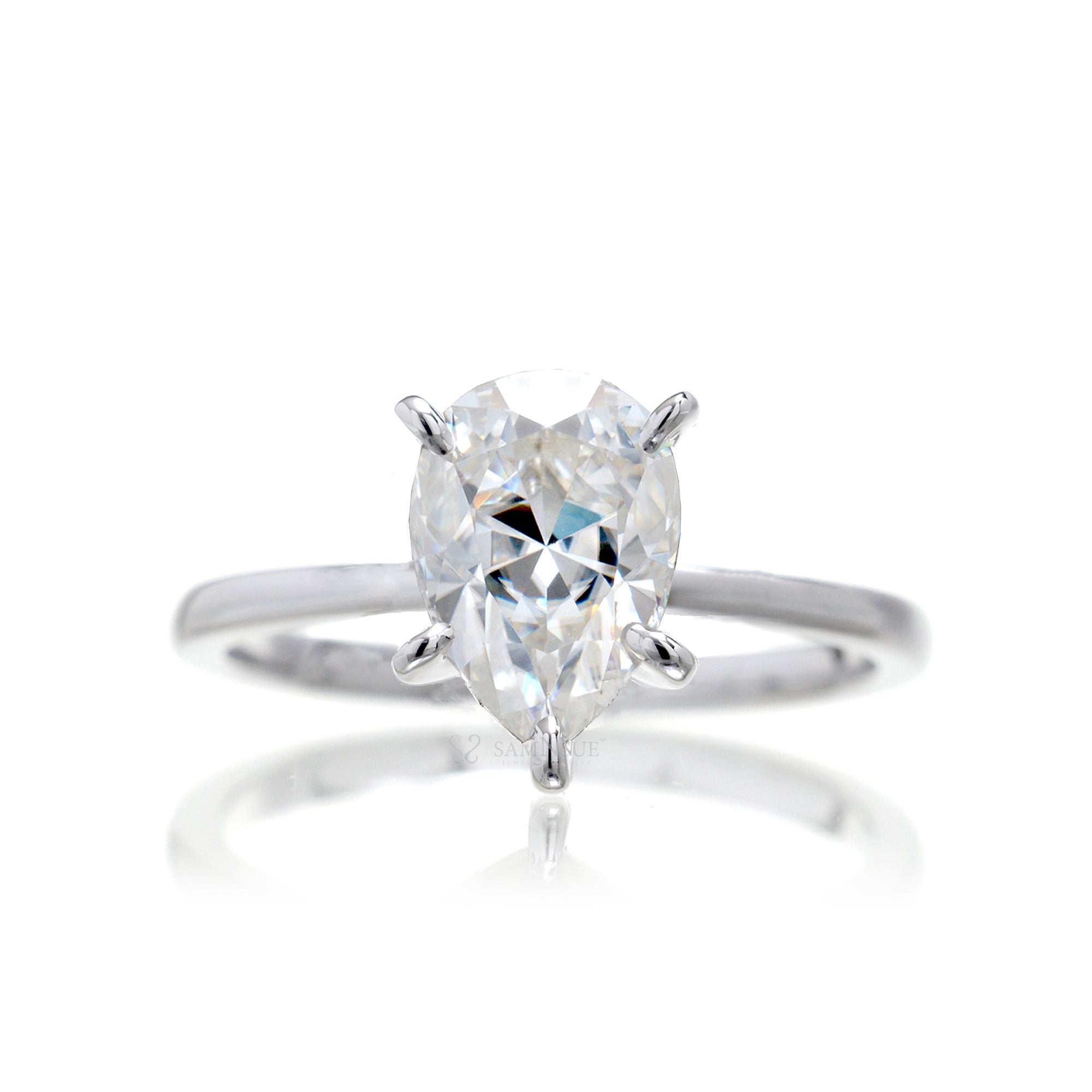 The Adeline Pear Moissanite