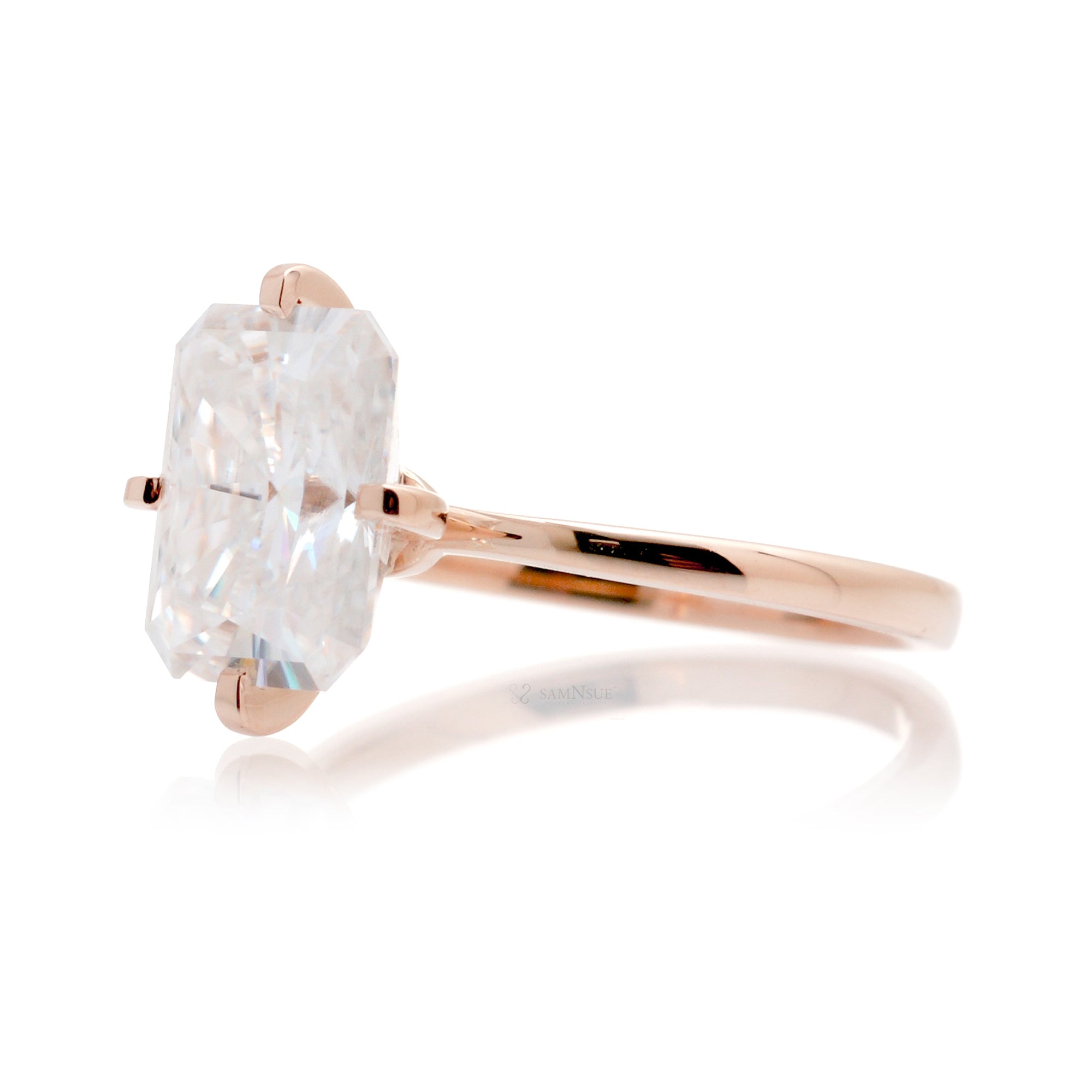 The Adeline Radiant Cut Moissanite Ring