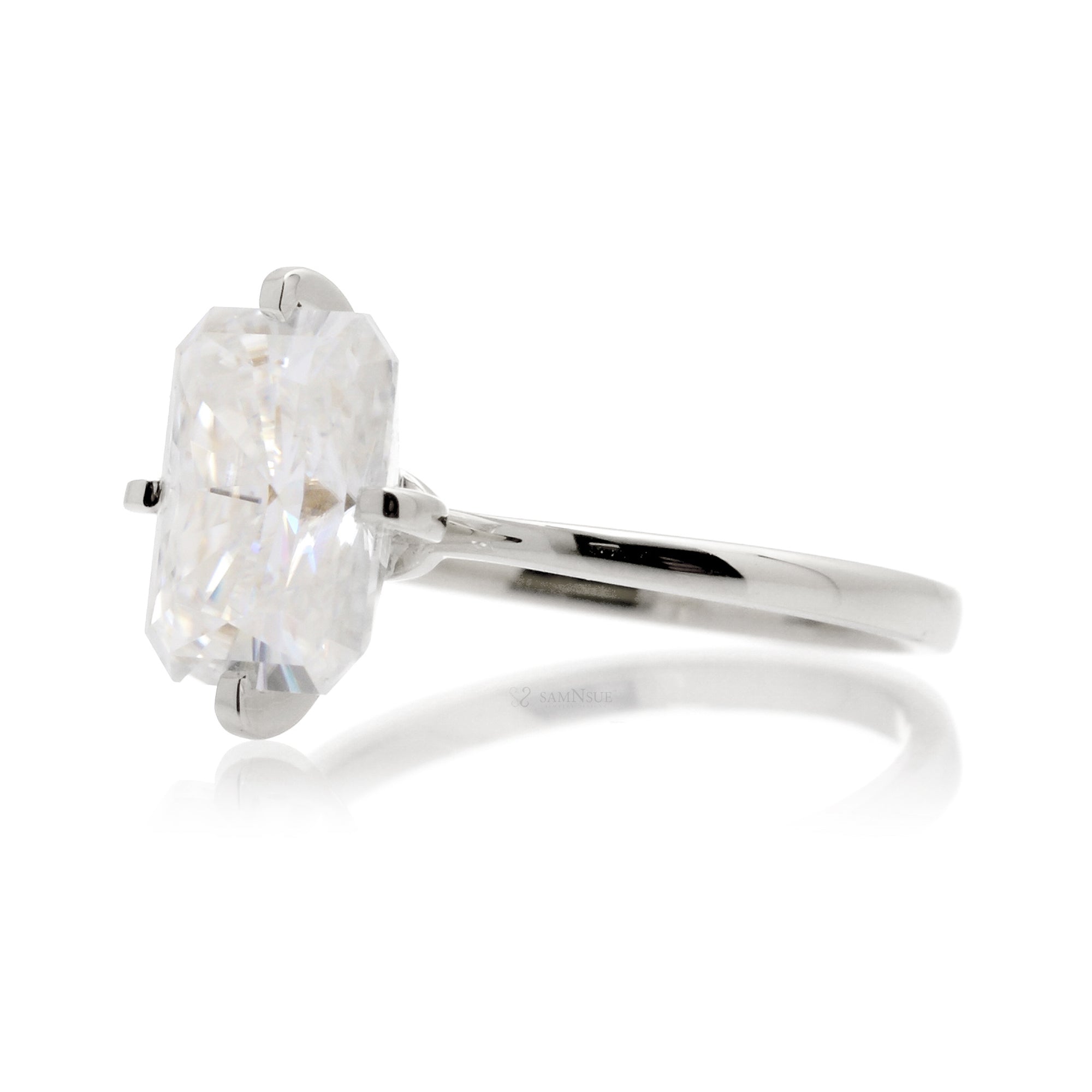 The Adeline Radiant Cut Moissanite Ring