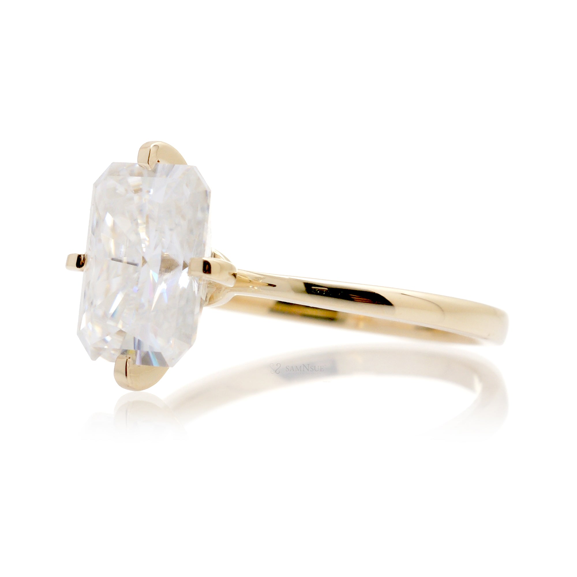 The Adeline Radiant Cut Moissanite Ring