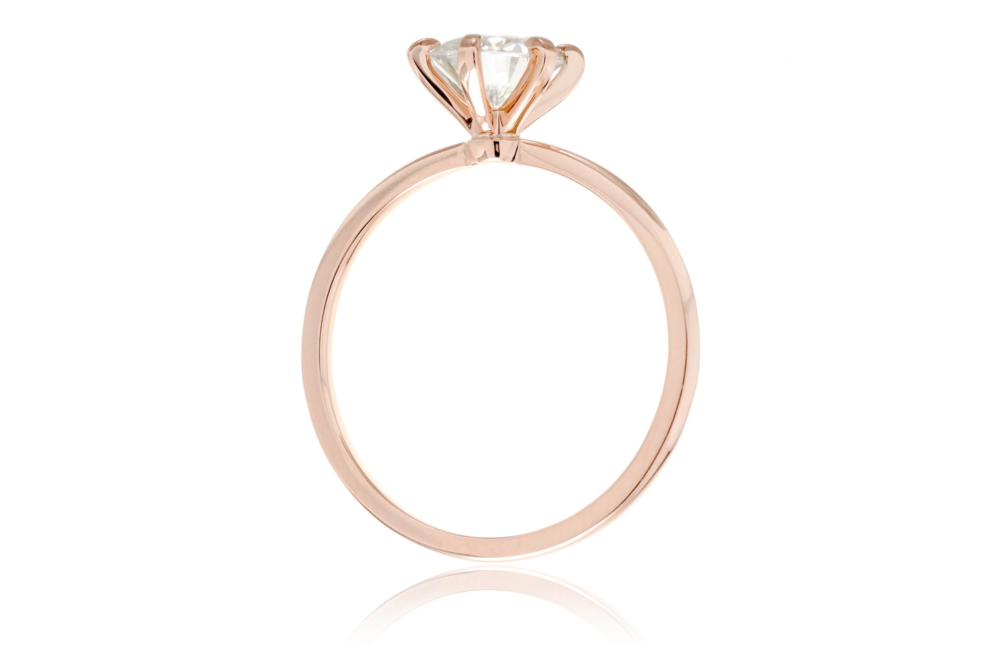 The Adeline Round Moissanite Ring