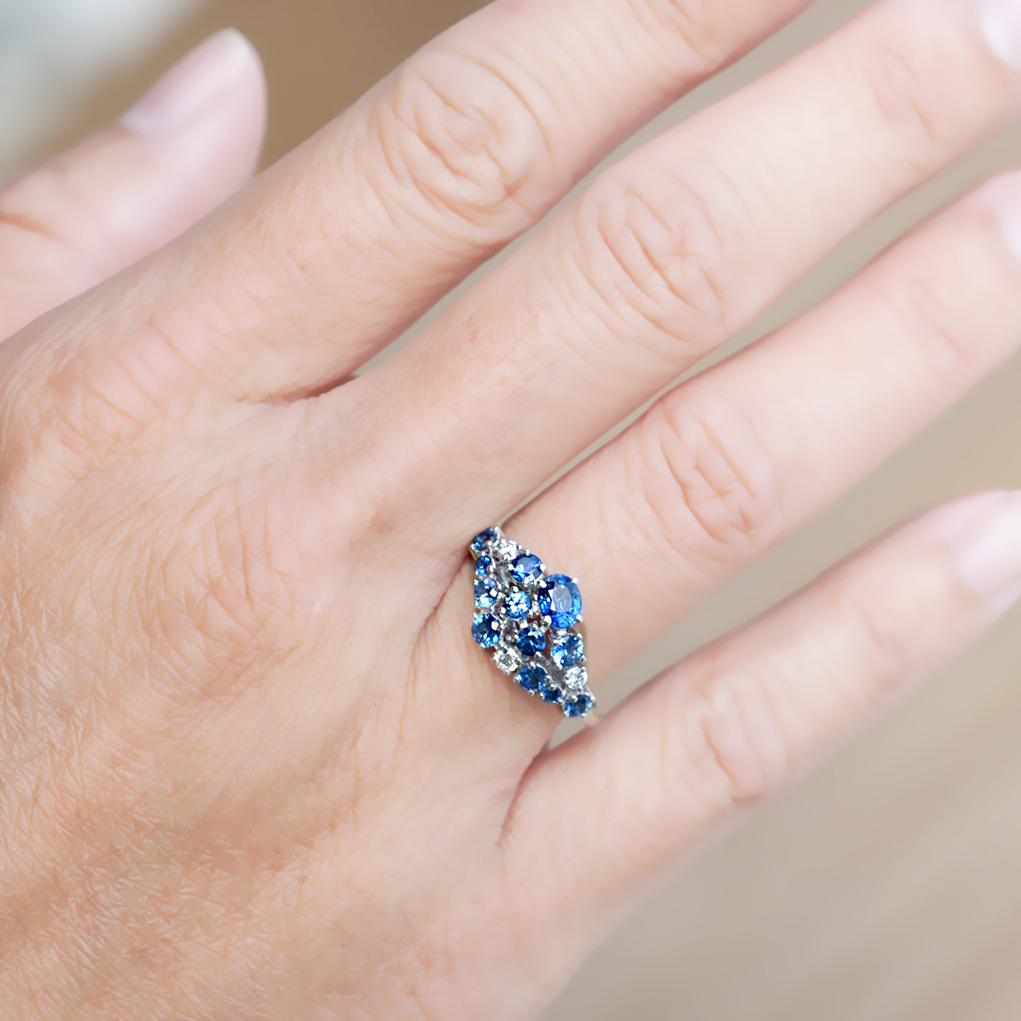 The Andromeda Blue Sapphire & Diamond Ring