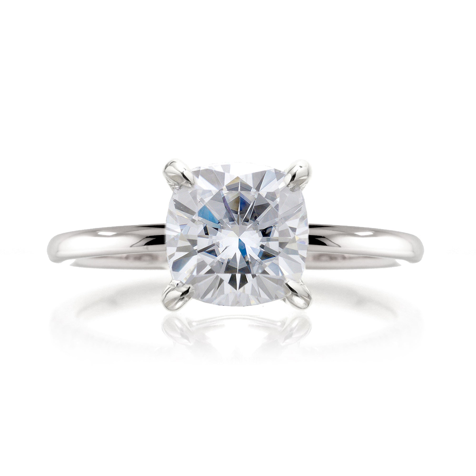 The Ava Cushion Moissanite Ring
