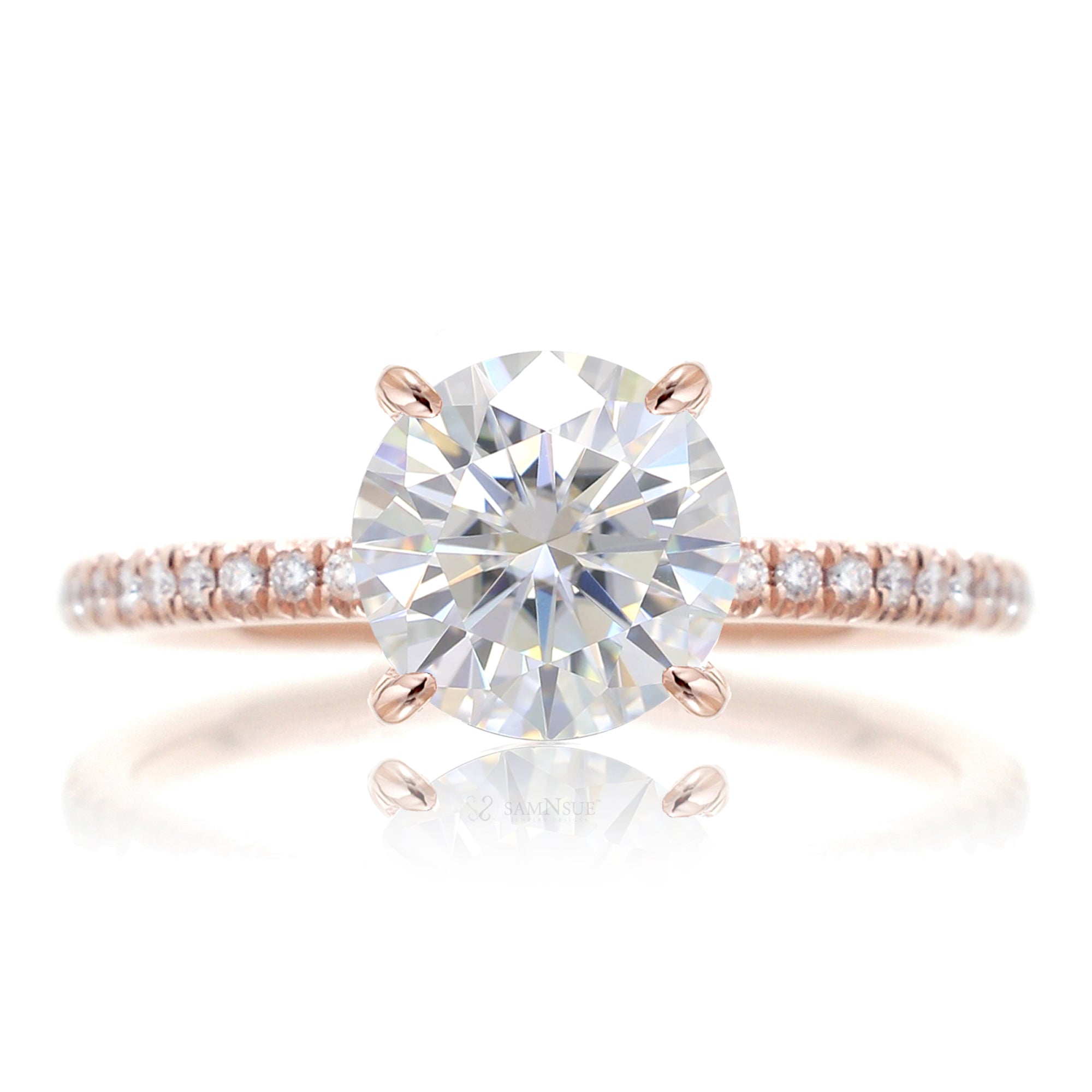 The Ava Round Moissanite