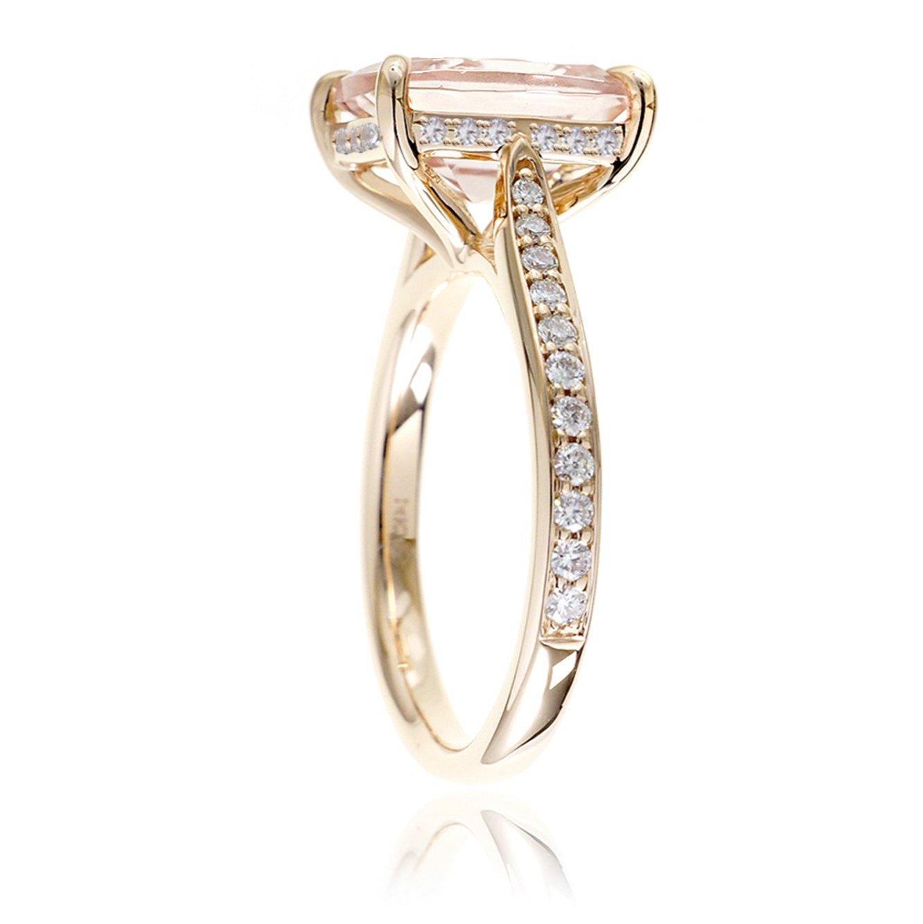 The Emily Oval Cut Morganite Ring