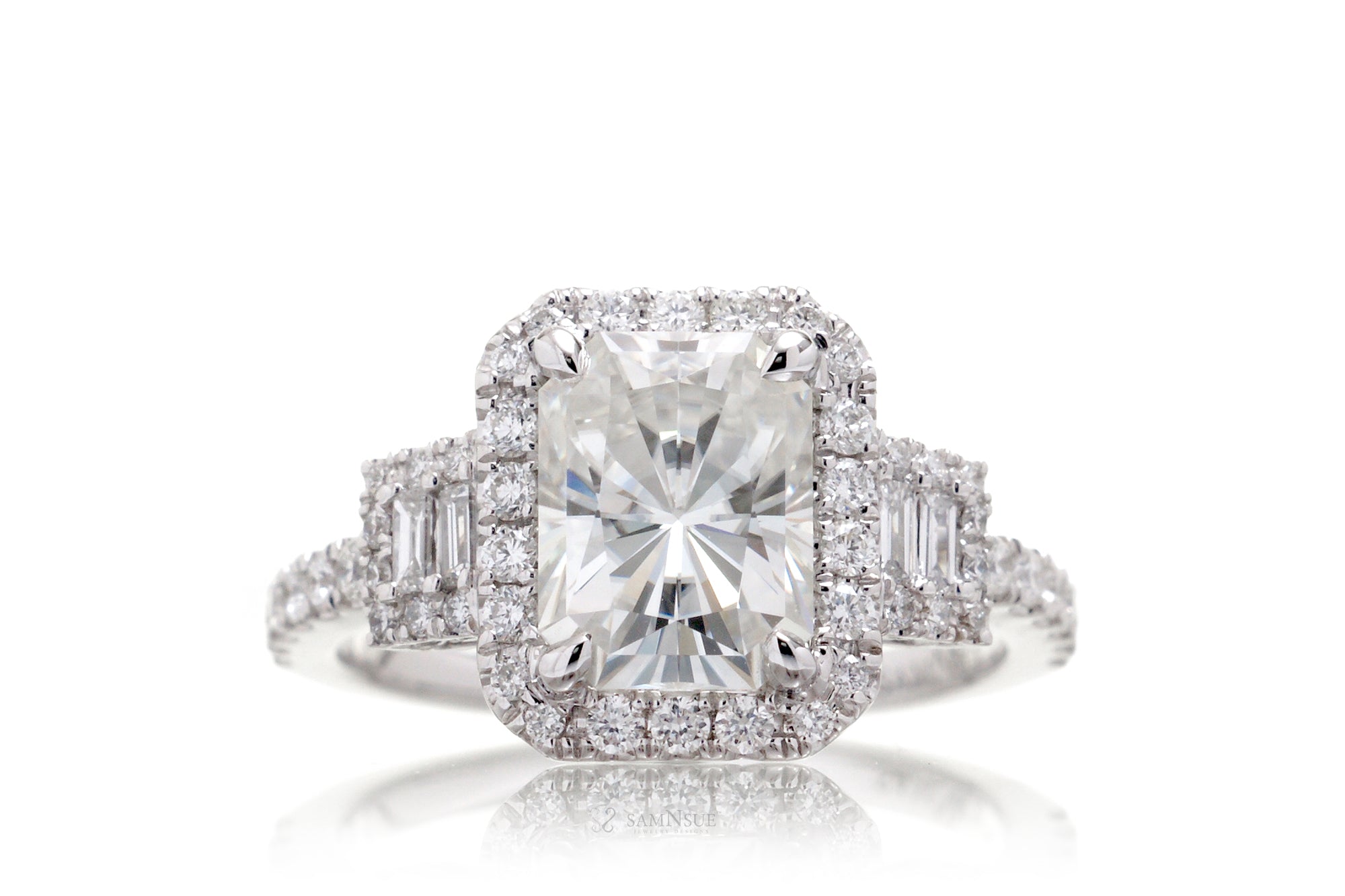 The Cali Radiant Moissanite (8x6 FB)