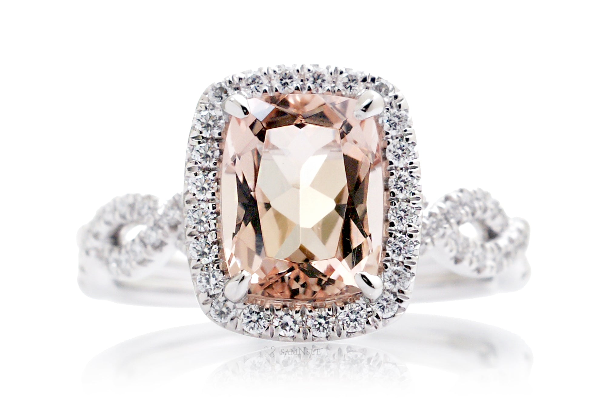 The Cecelia Cushion Morganite