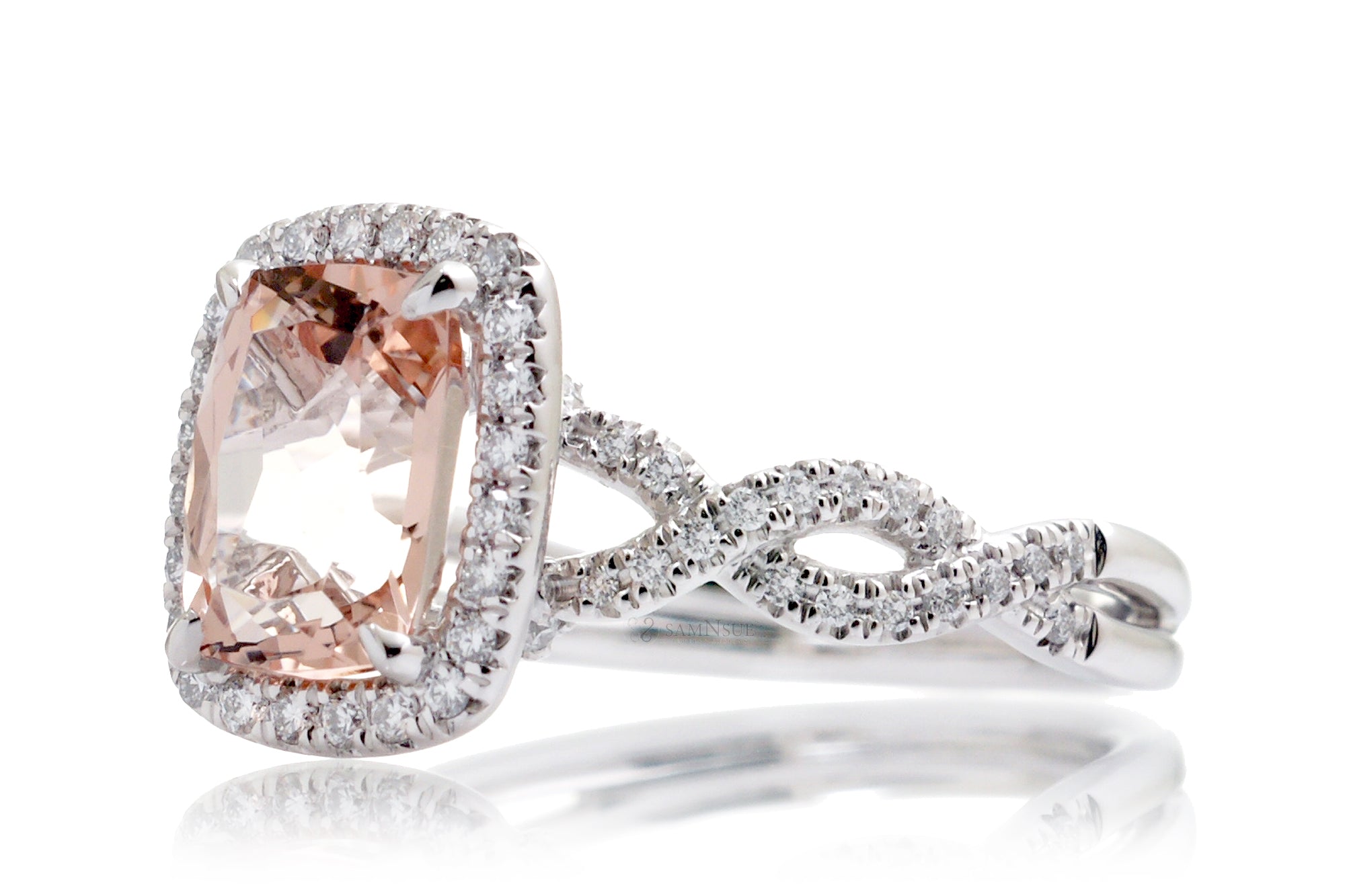 The Cecelia Cushion Morganite