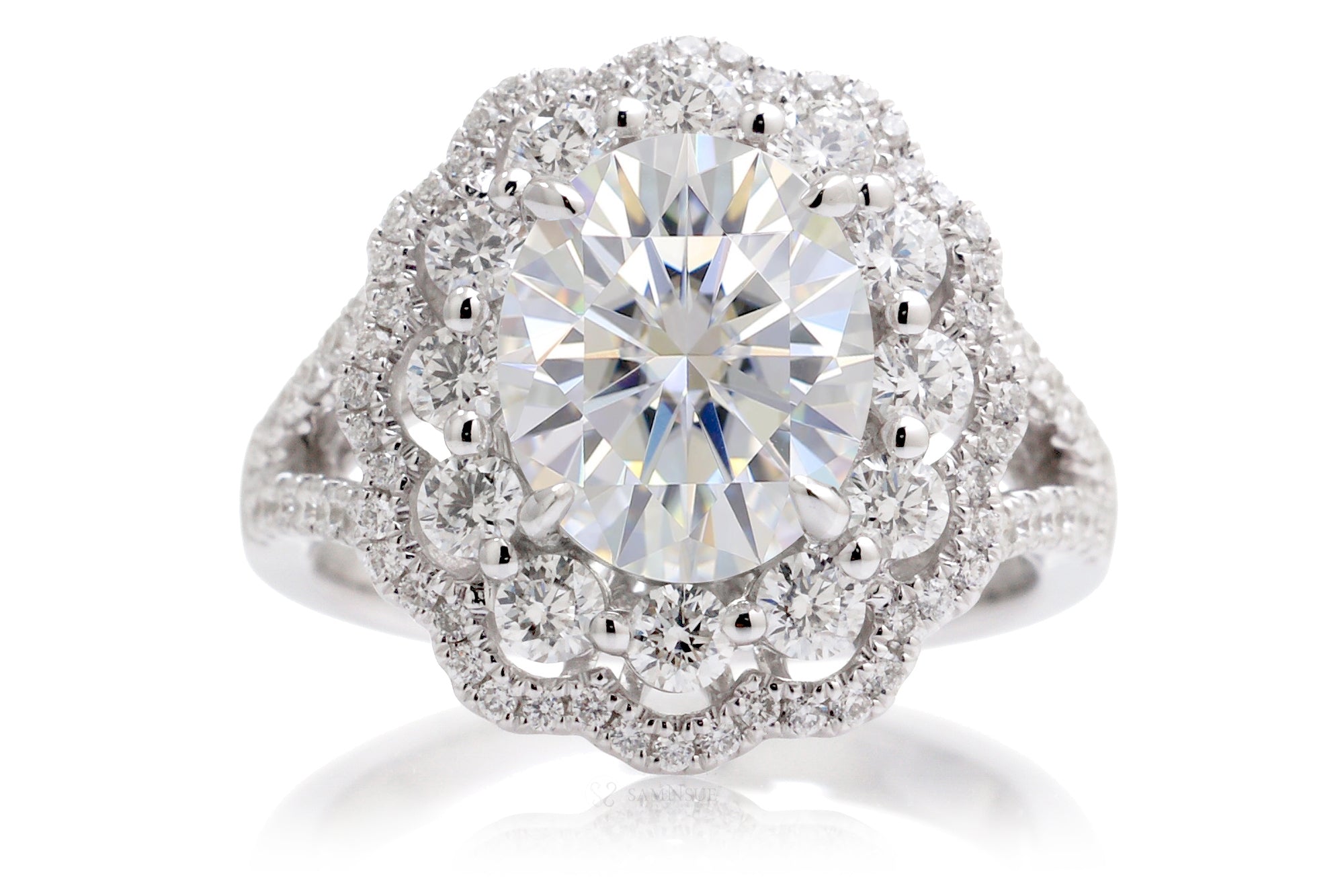 The Constance Oval Moissanite Ring